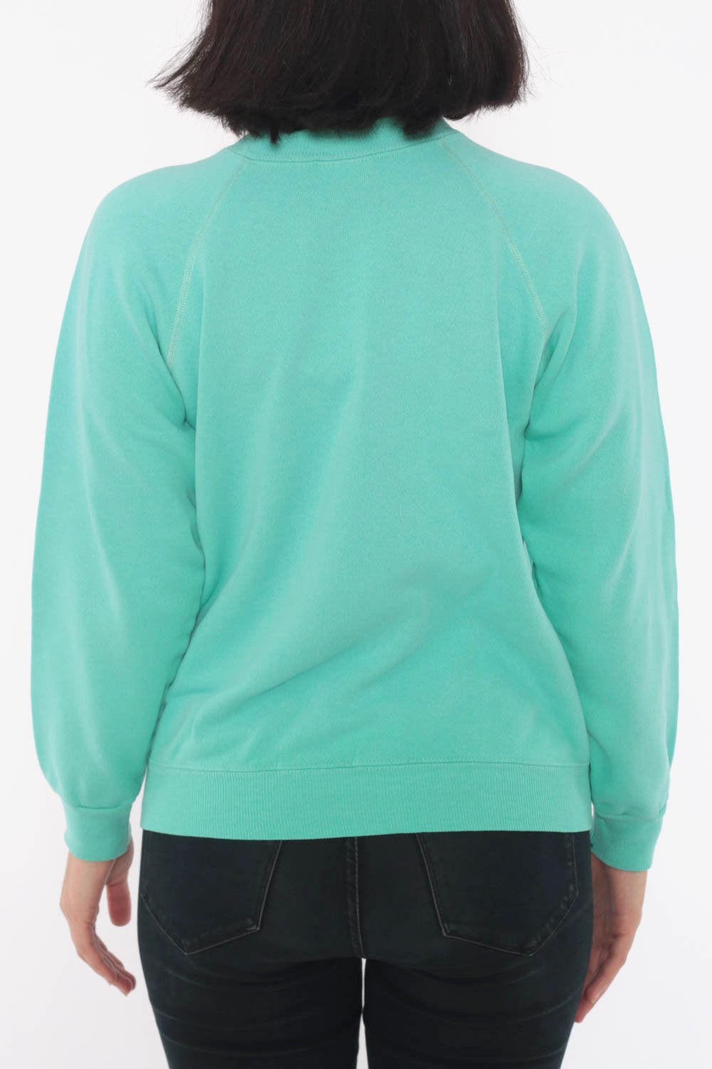 80s Catalina Island California Raglan Sweatshirt Turquoise Graphic Crewneck Extra Small