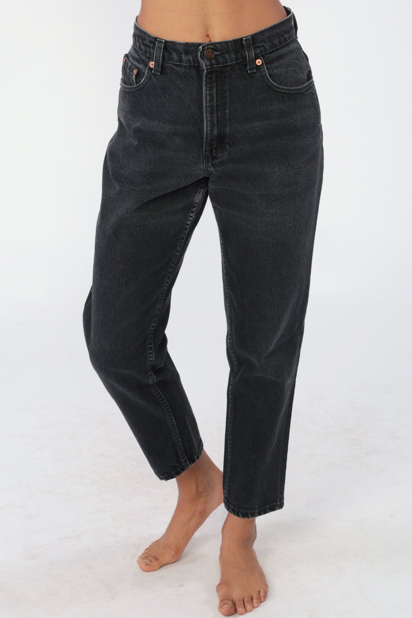 80s Levi's Black High-Waist Mom Jeans 27 Inseam Small 4