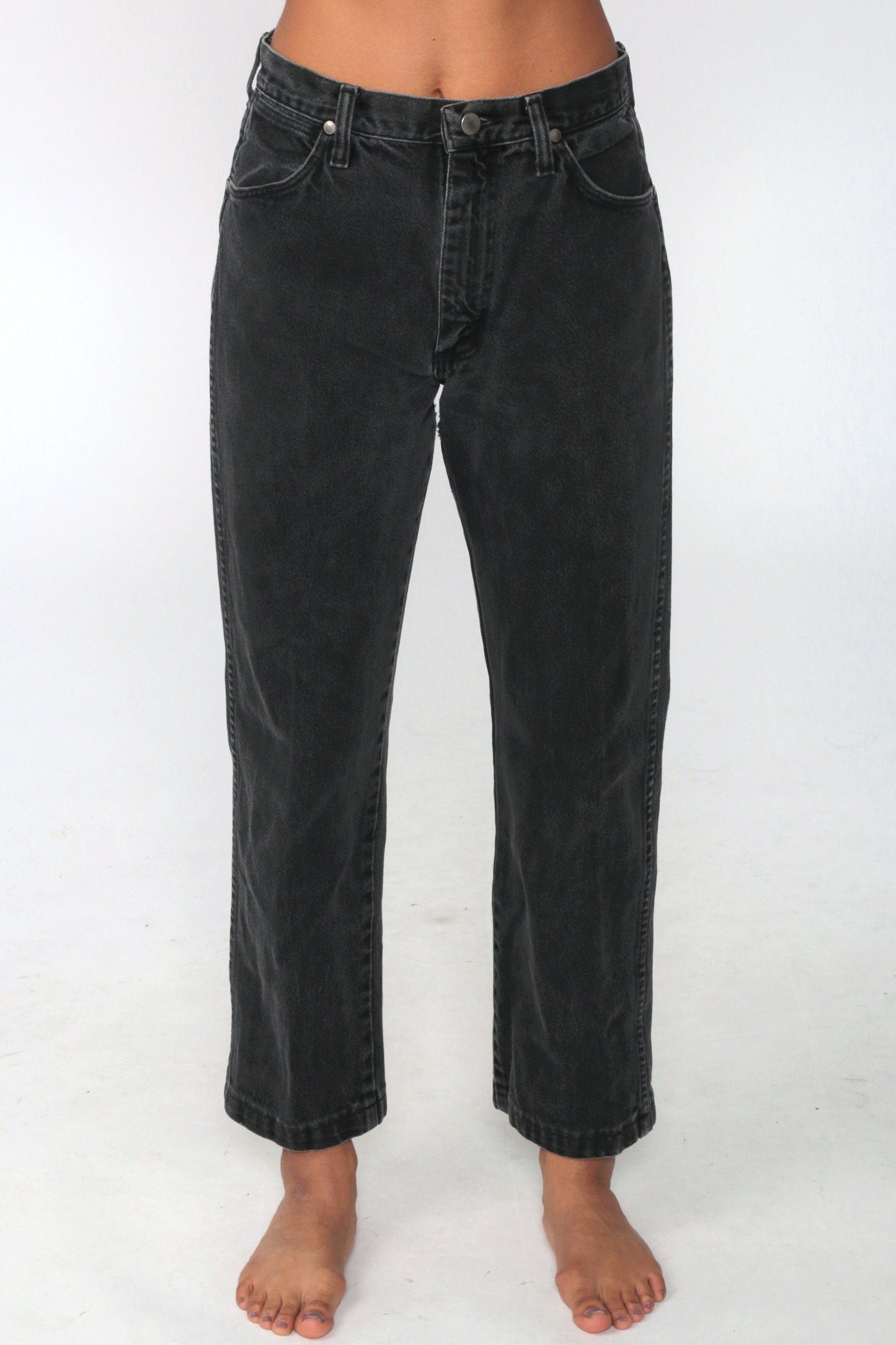 Tommy Hilfiger 90s Black Denim Mom Jeans Red Striped Waistband Size 6