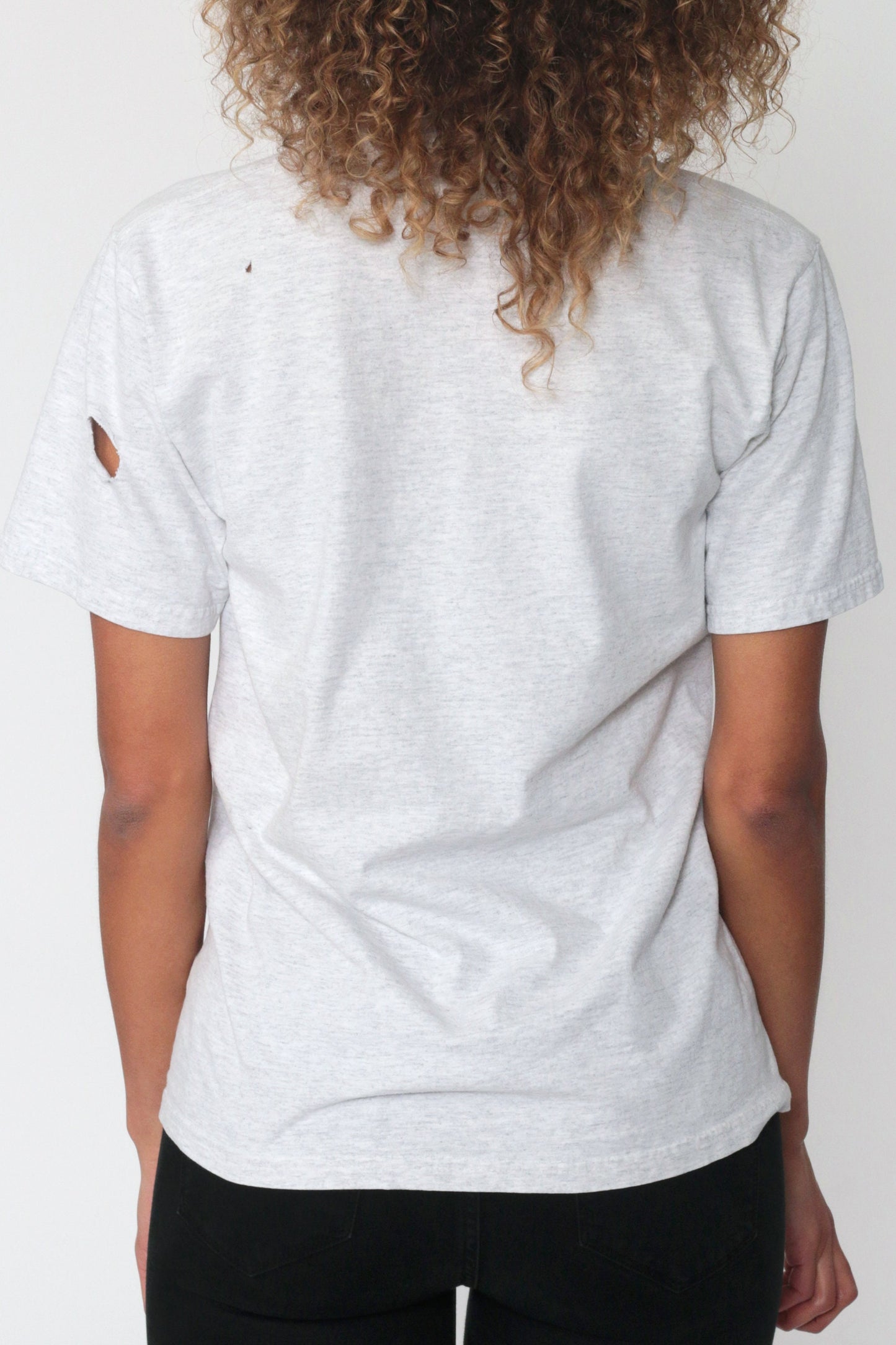 90s Wolf Print T-Shirt Distressed Graphic Tee Cotton Single Stitch Extra Small