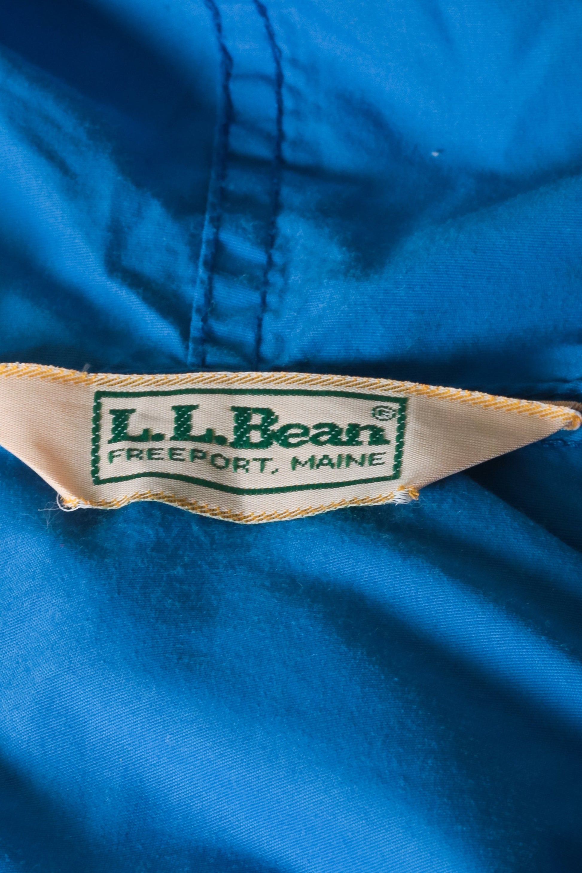 LL Bean Blue Hooded Half-Zip Windbreaker Jacket Women's Medium