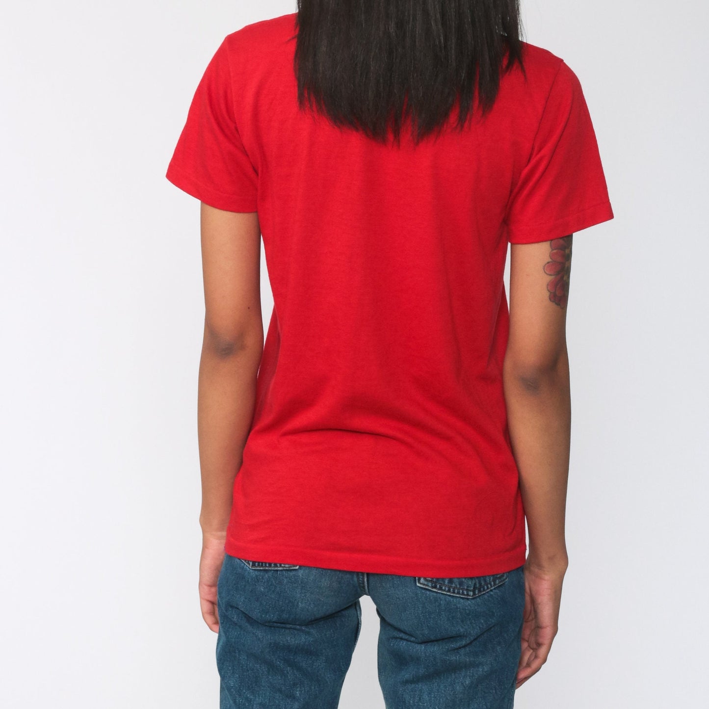 80s Archway School Oakland Graphic Tee Red Single Stitch Extra Small
