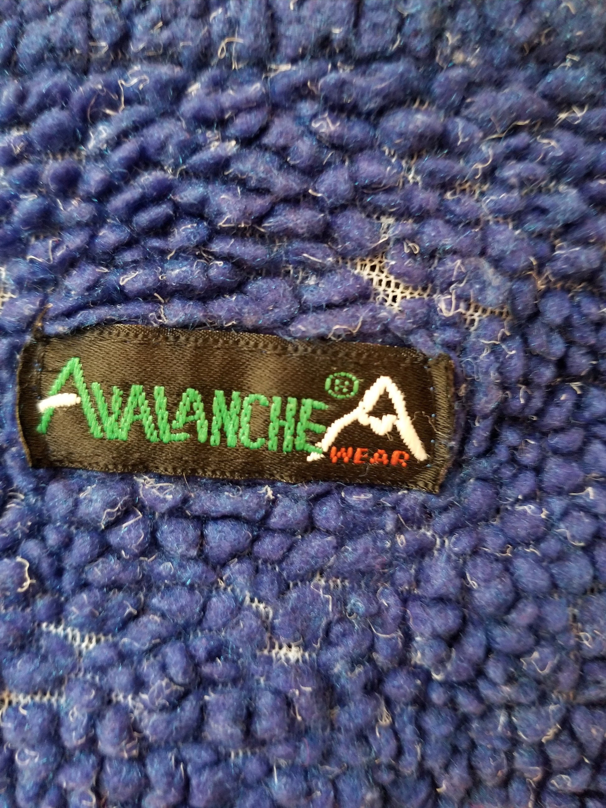 90s Avalanche Blue Striped Fleece Half-Zip Pullover Jacket Small