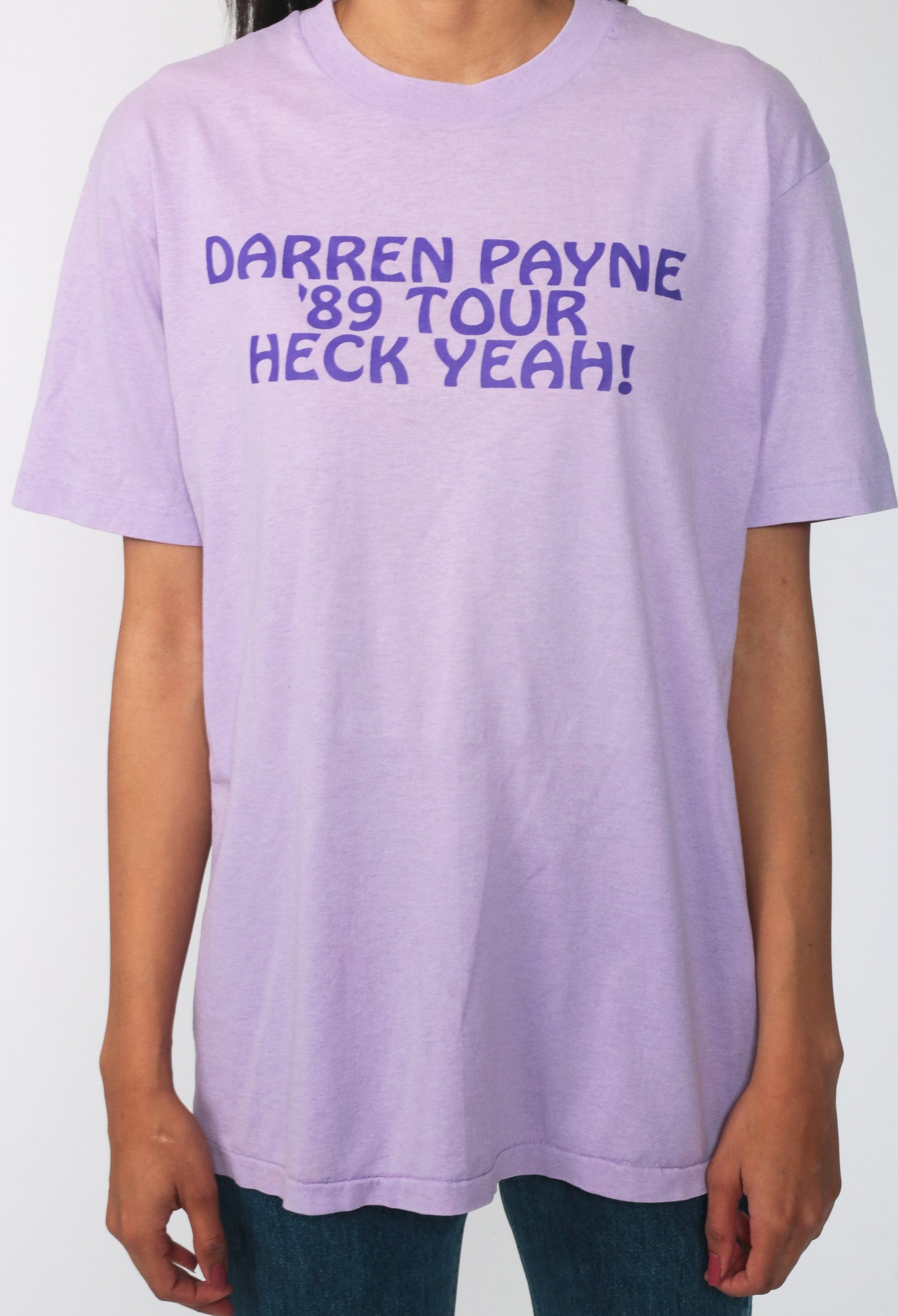 1990s Darren Payne '89 Tour Graphic T-Shirt Cotton Tee Medium