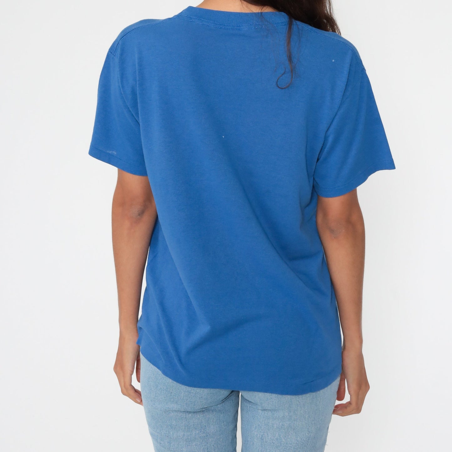 80s Official Fantastic Father Graphic T-Shirt Blue Single Stitch Small