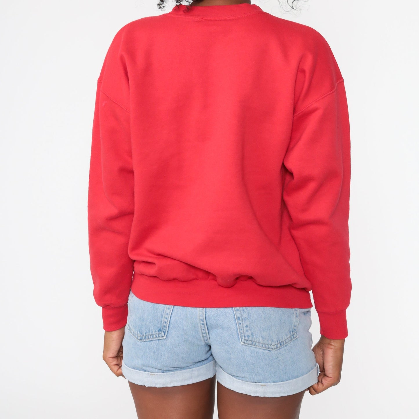 90s Disney Mickey Mouse Sweatshirt Red Crewneck Graphic Medium