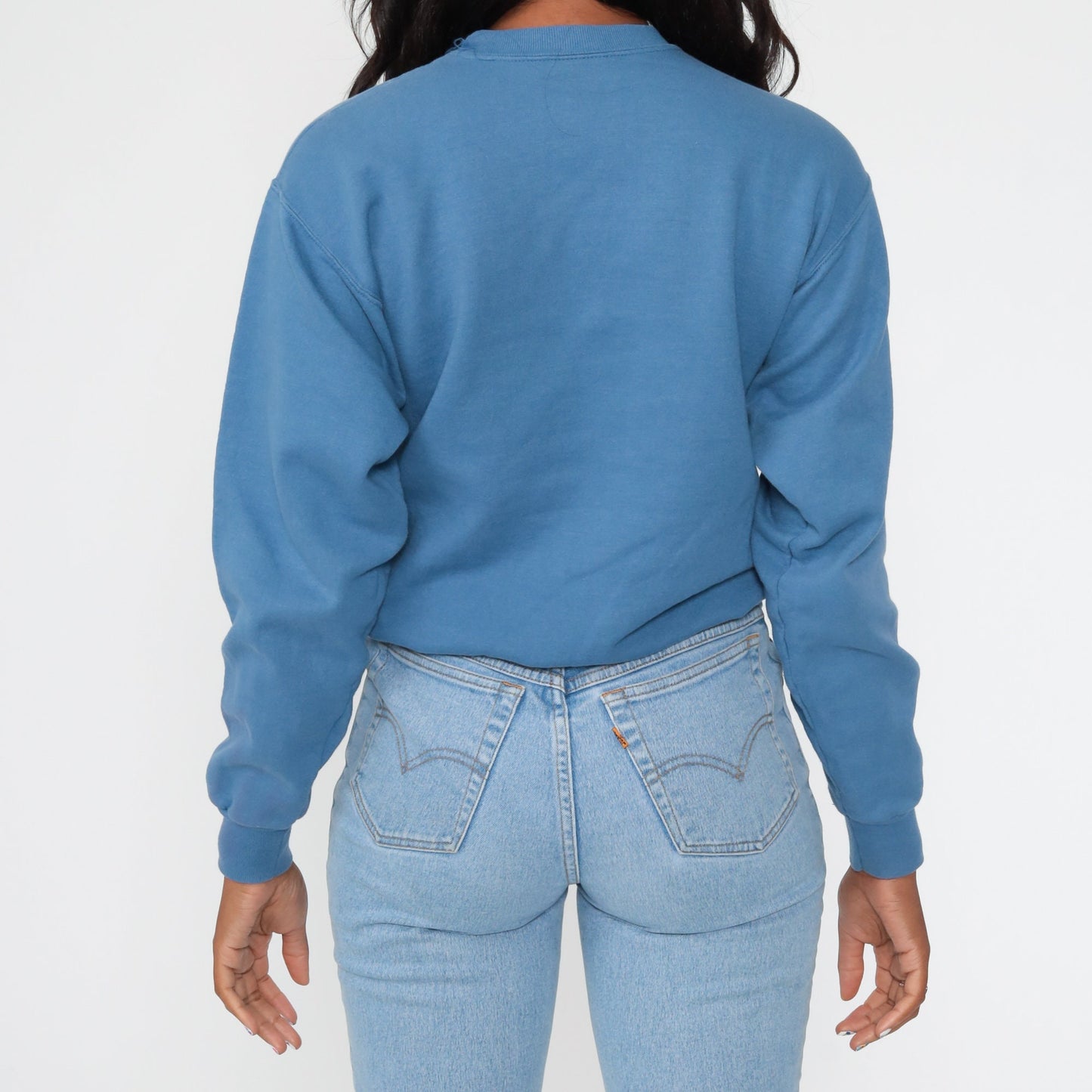 80s Seattle Space Needle Washington Graphic Sweatshirt Blue Extra Small