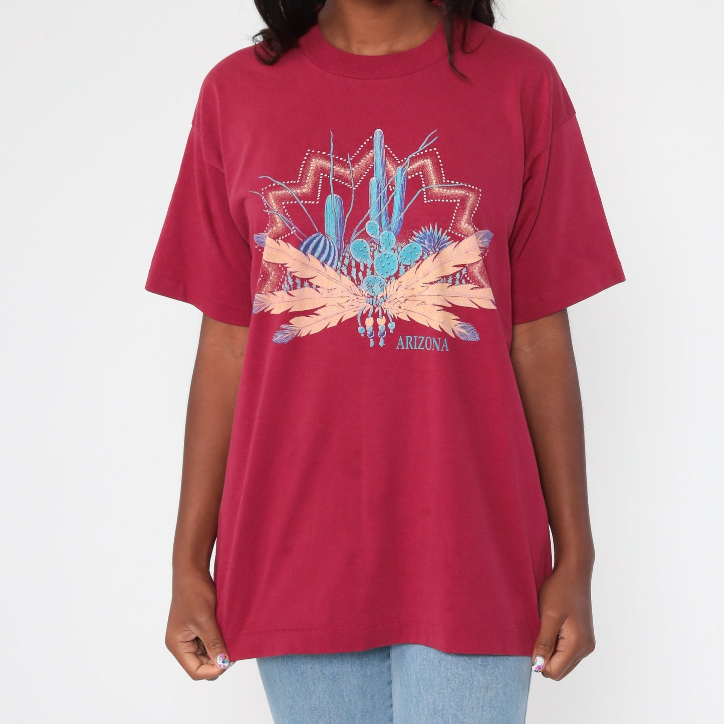 90s Arizona Cactus Desert Saguaro Graphic T-Shirt Extra Large XL