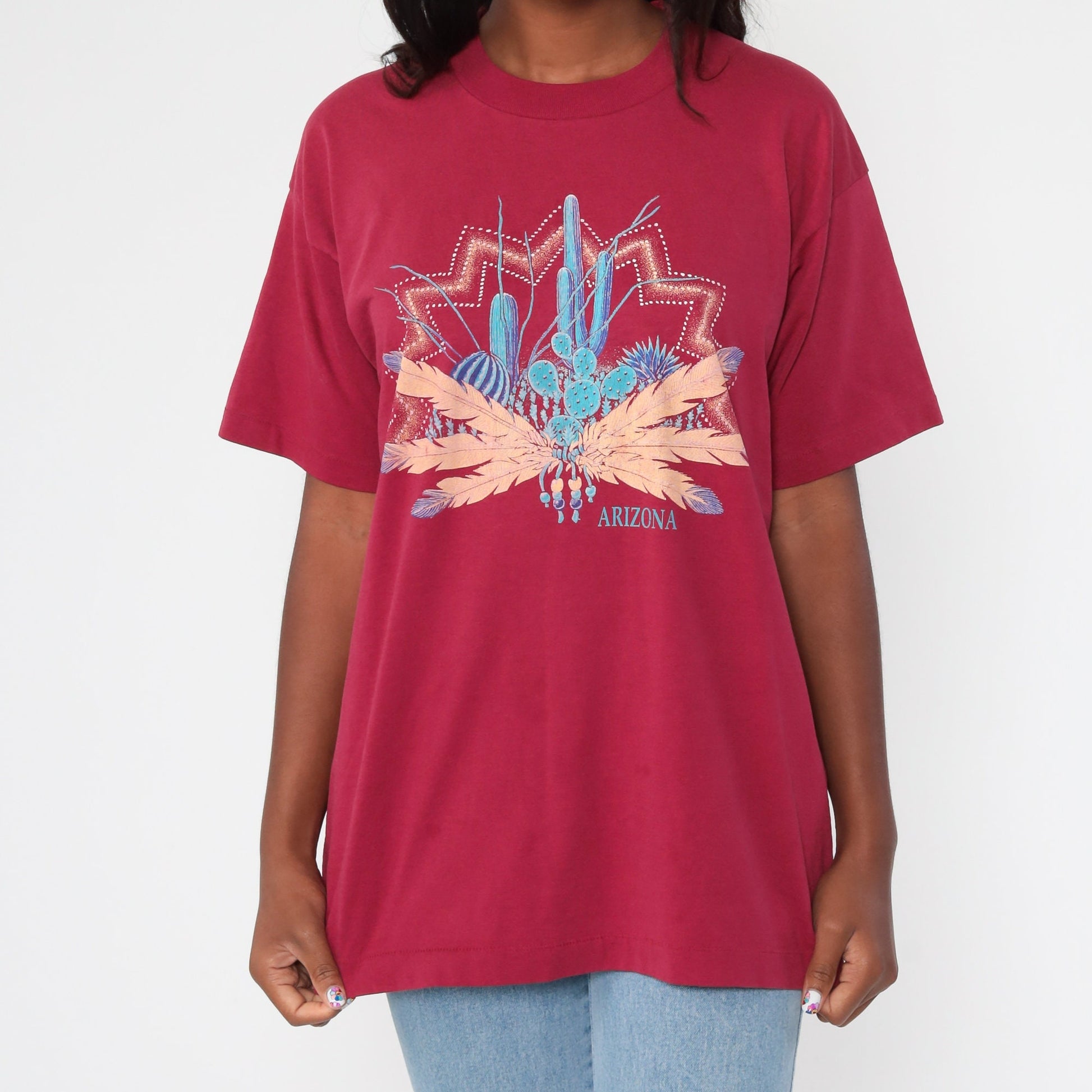 90s Arizona Cactus Desert Saguaro Graphic T-Shirt Extra Large XL