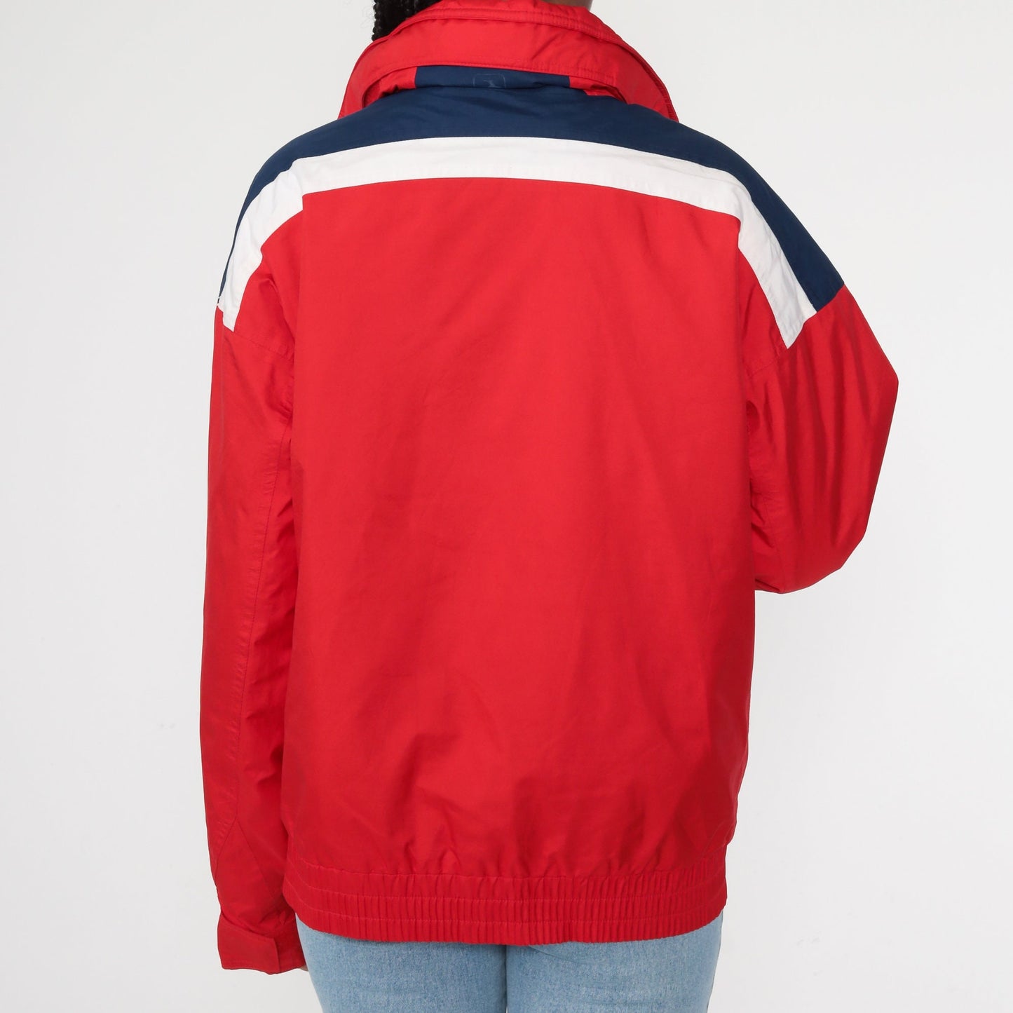 80s White Stag Puffer Ski Jacket Red Striped Goretex Zip Lining Extra Large XXL