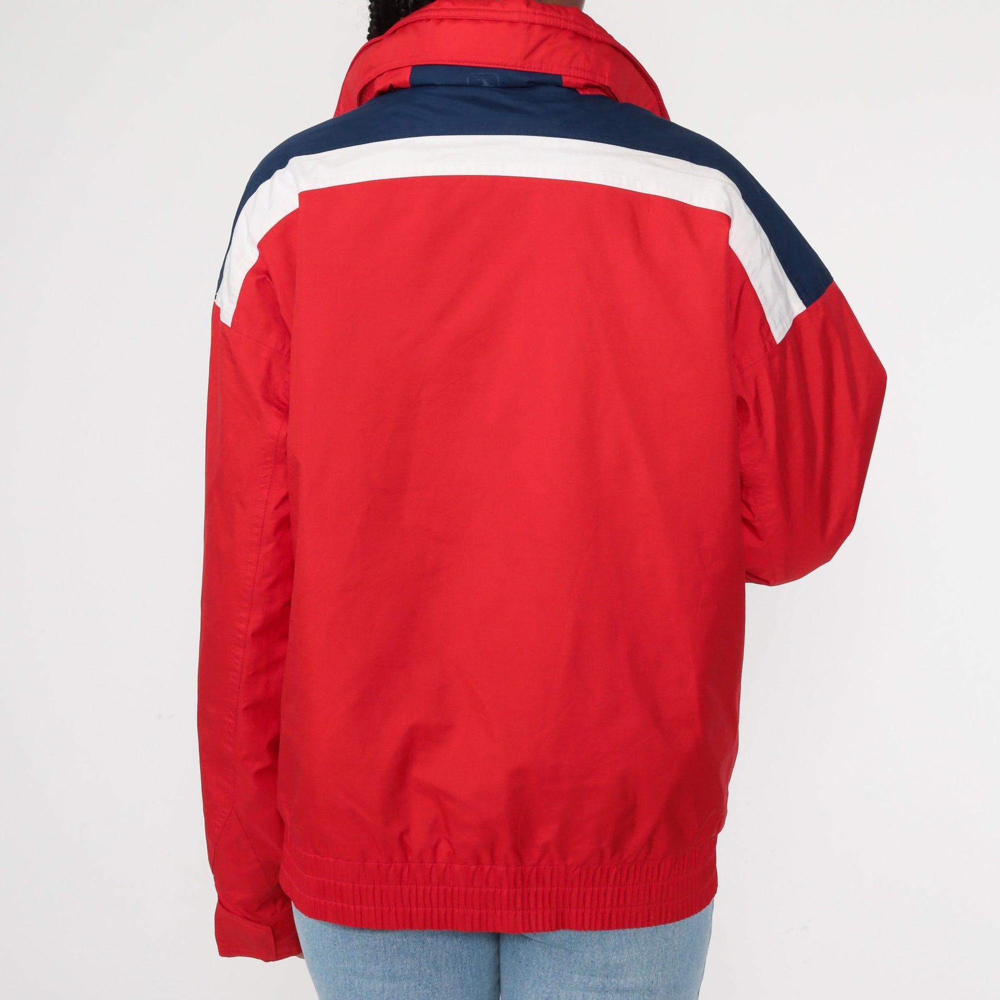 80s White Stag Puffer Ski Jacket Red Striped Goretex Zip Lining Extra Large XXL