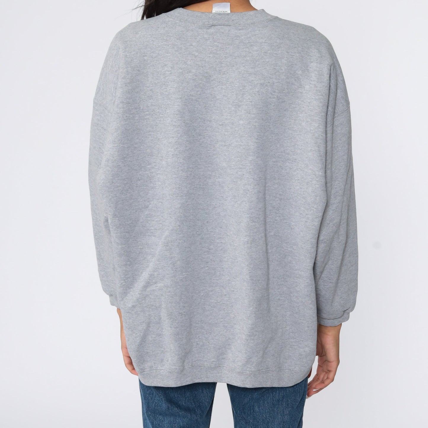 Nike Swoosh Sweatshirt 00s Grey Crewneck Unisex Extra Large XXL