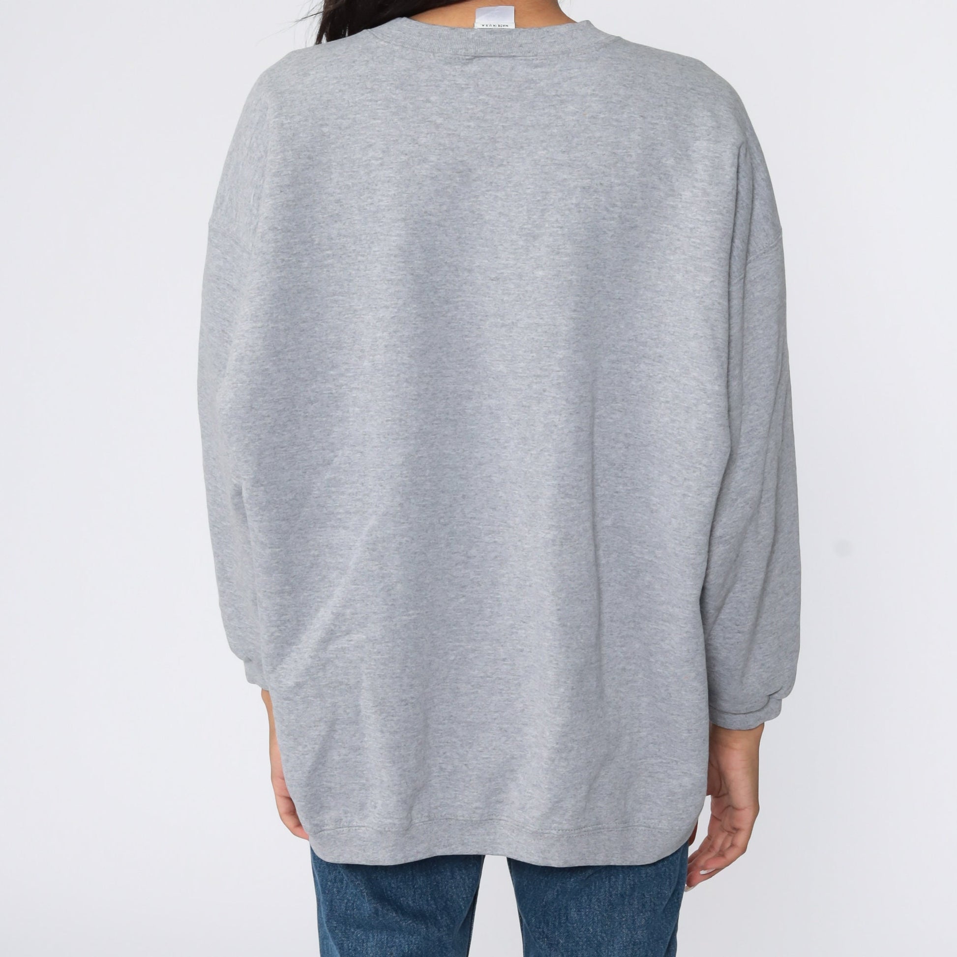 Nike Swoosh Sweatshirt 00s Grey Crewneck Unisex Extra Large XXL