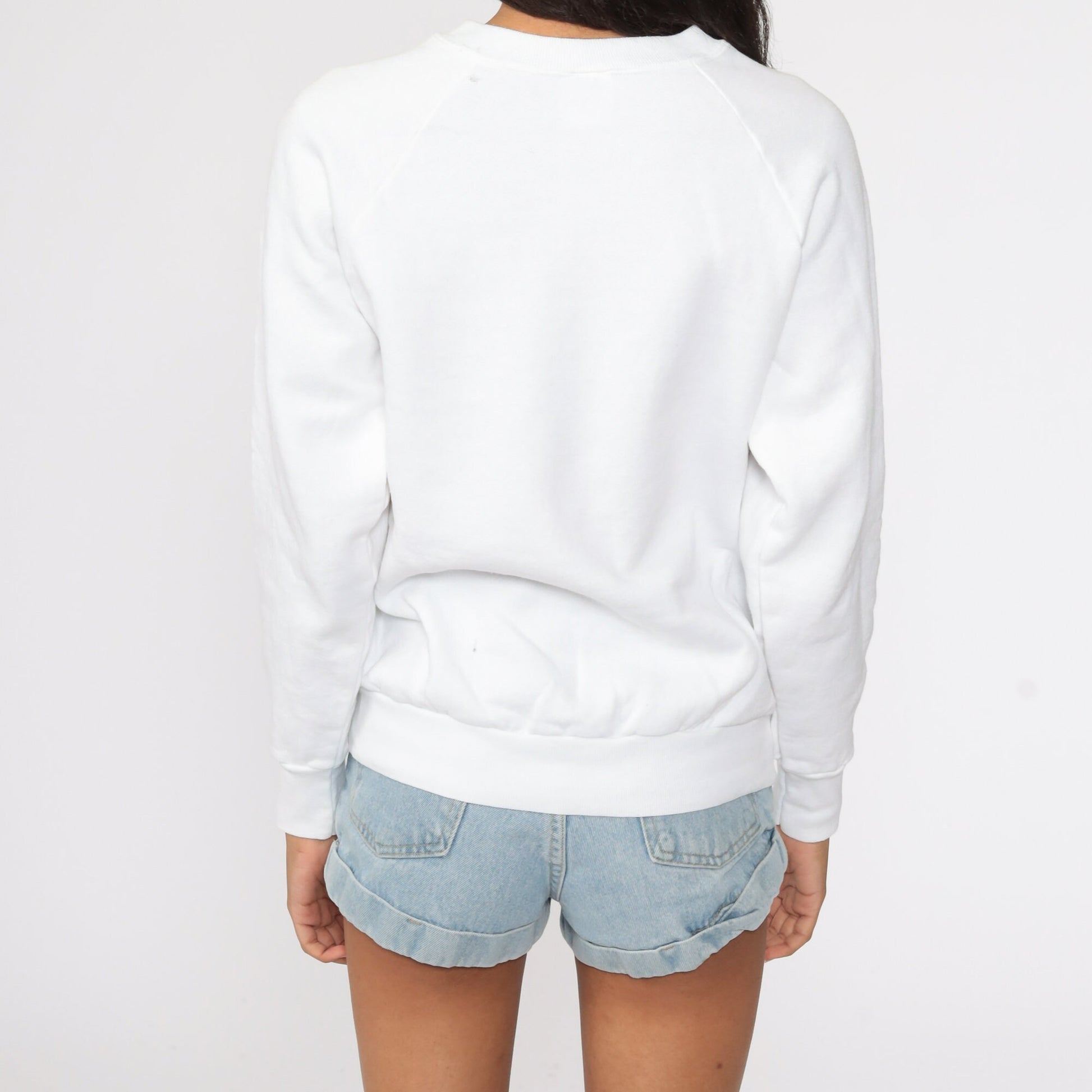 80s St. Valentine's Heart Graphic Sweatshirt Raglan Pullover Small