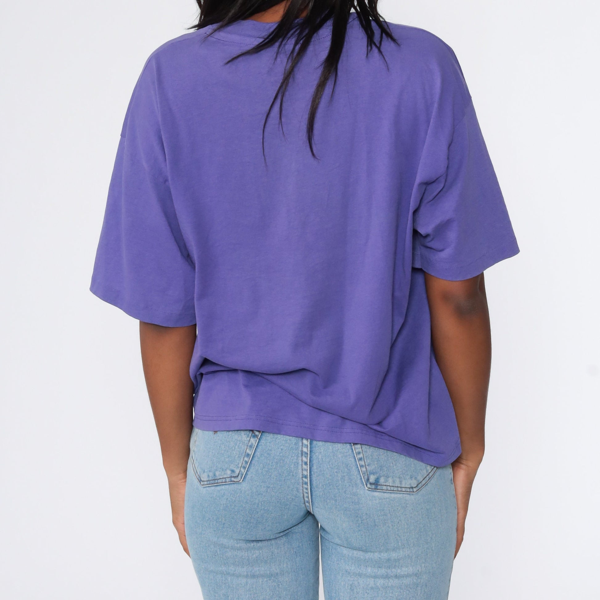 80s Niagara Falls Graphic T-Shirt Purple Distressed Large