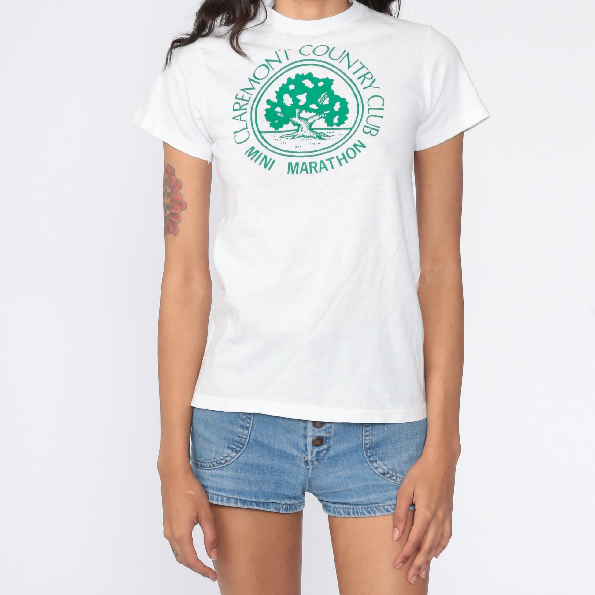 70s Claremont Country Club Mini Marathon Single Stitch Tee White Extra Small