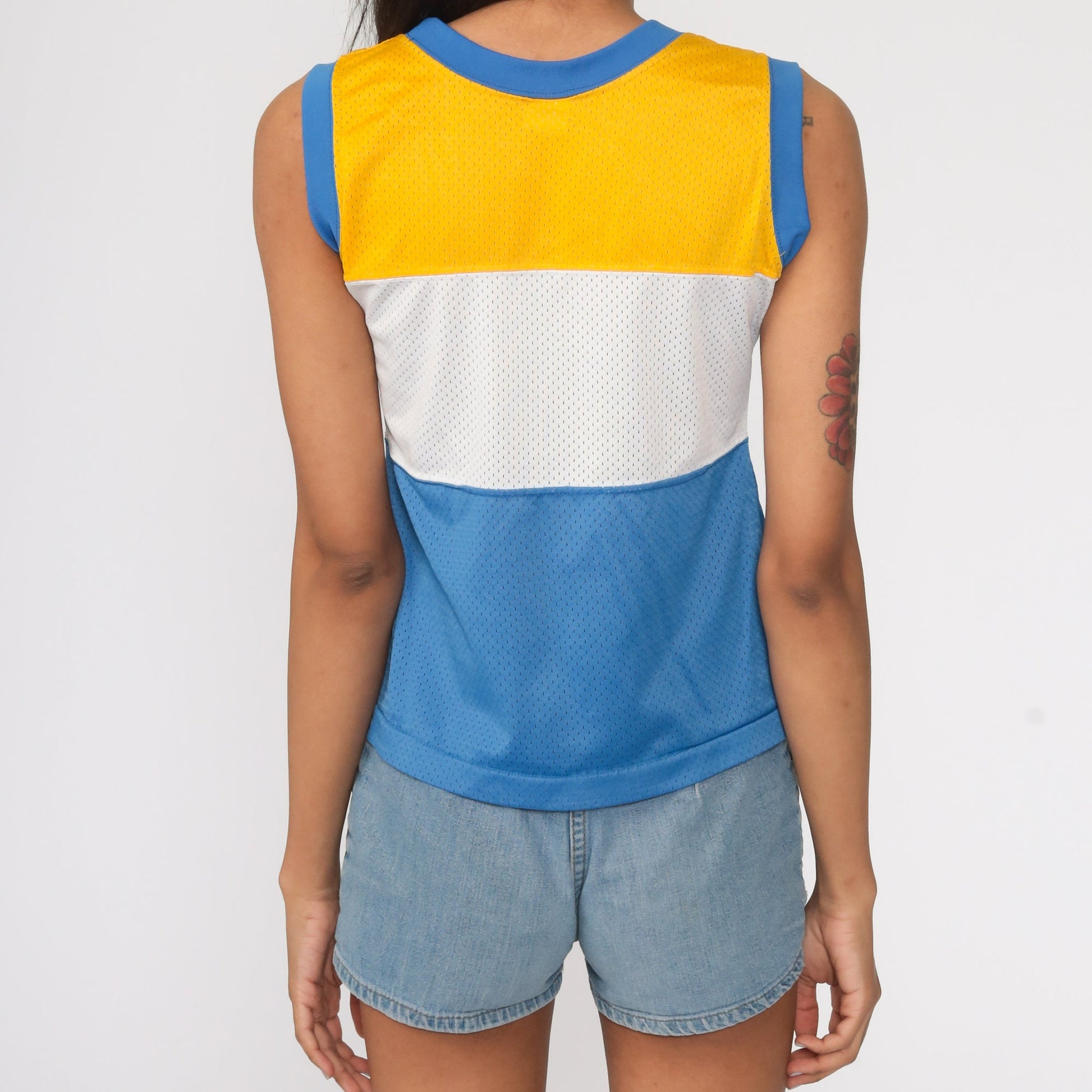 Champion Santa Clara Basketball Jersey Tank Top 80s Mesh Sports Small