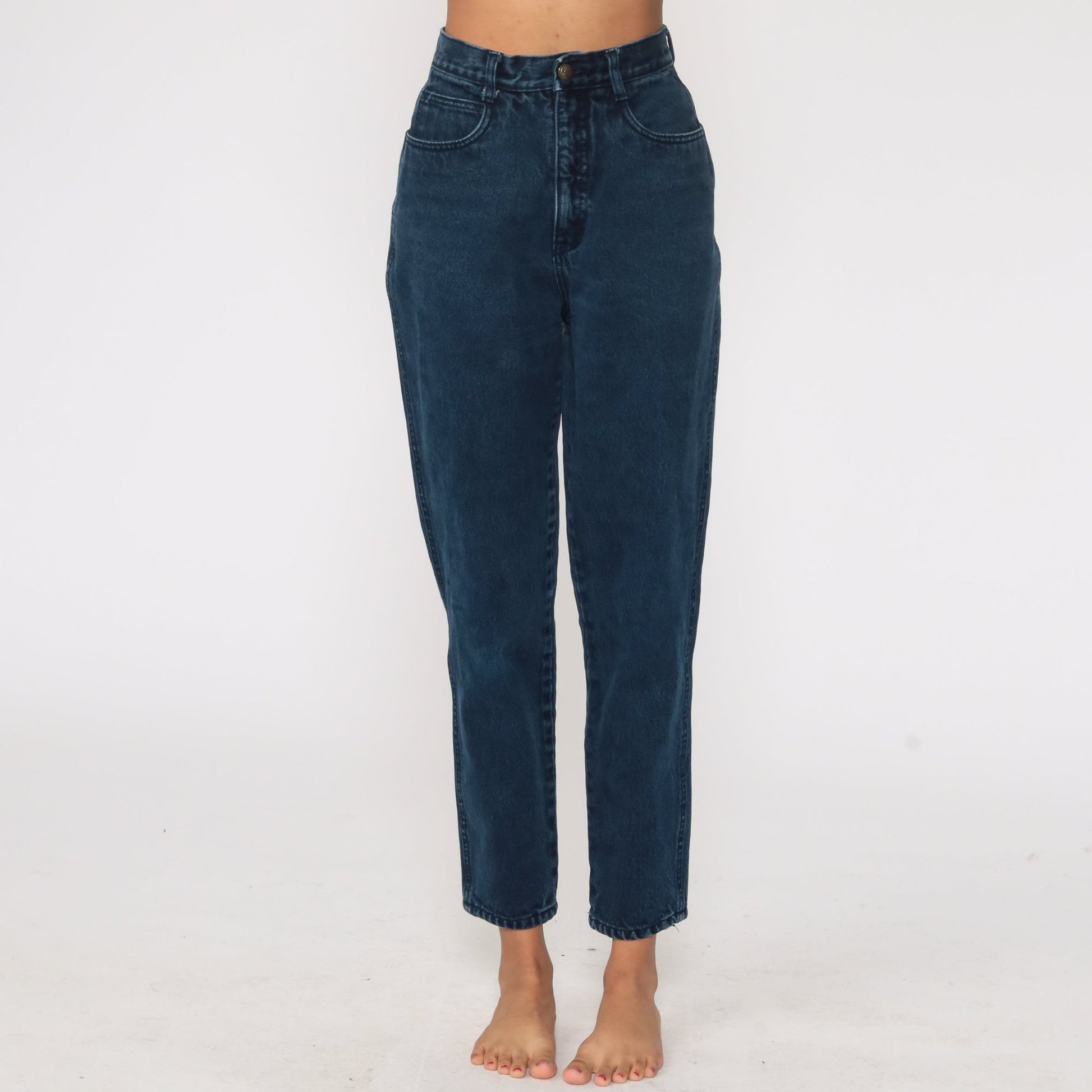 90s Rio Mom Jeans Dark Blue High Rise Denim Extra Small XS