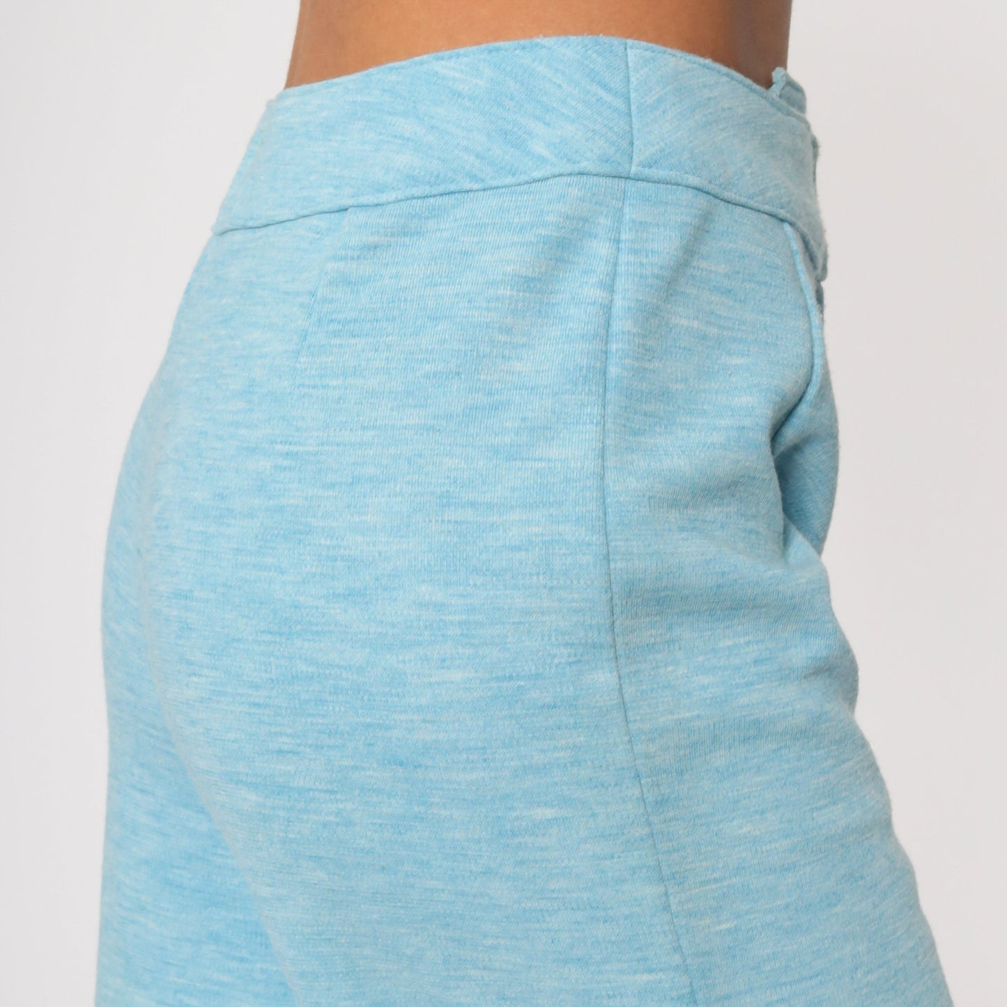 70s Baby Blue Bell Bottom Two Piece Set Jacket + Pants Medium