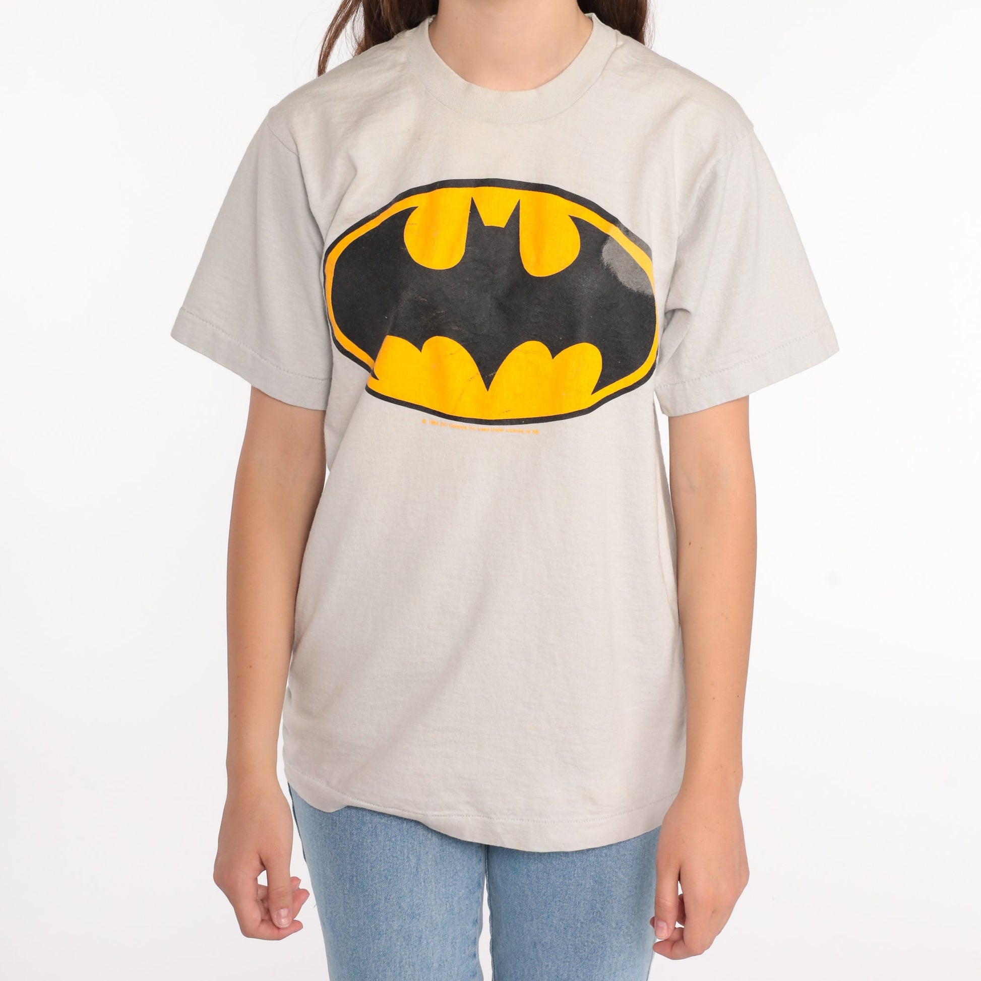 80s Batman Logo DC Comics Graphic T-Shirt Single Stitch Cotton Small