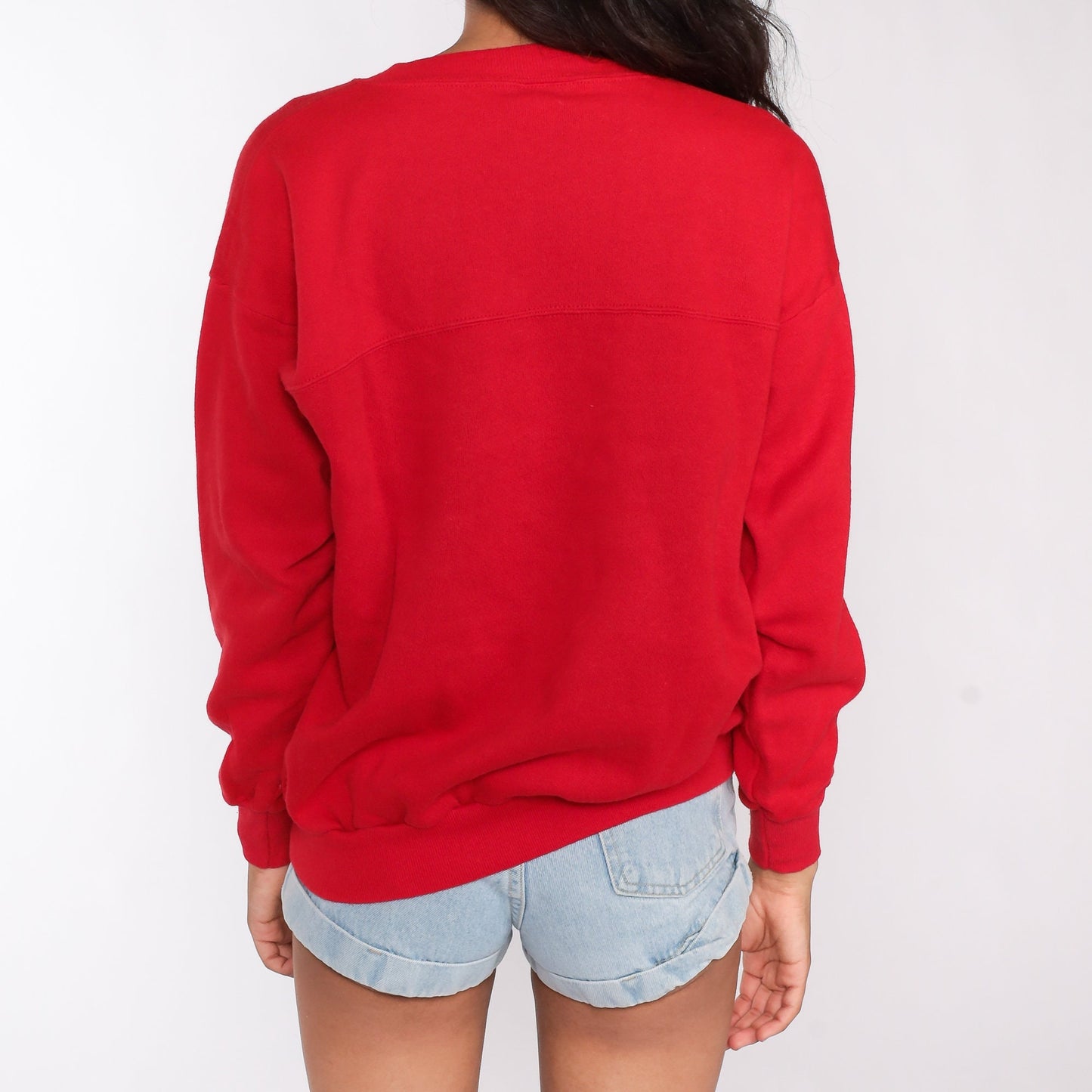 80s Fresno State University Sweatshirt Red Graphic Crewneck Large