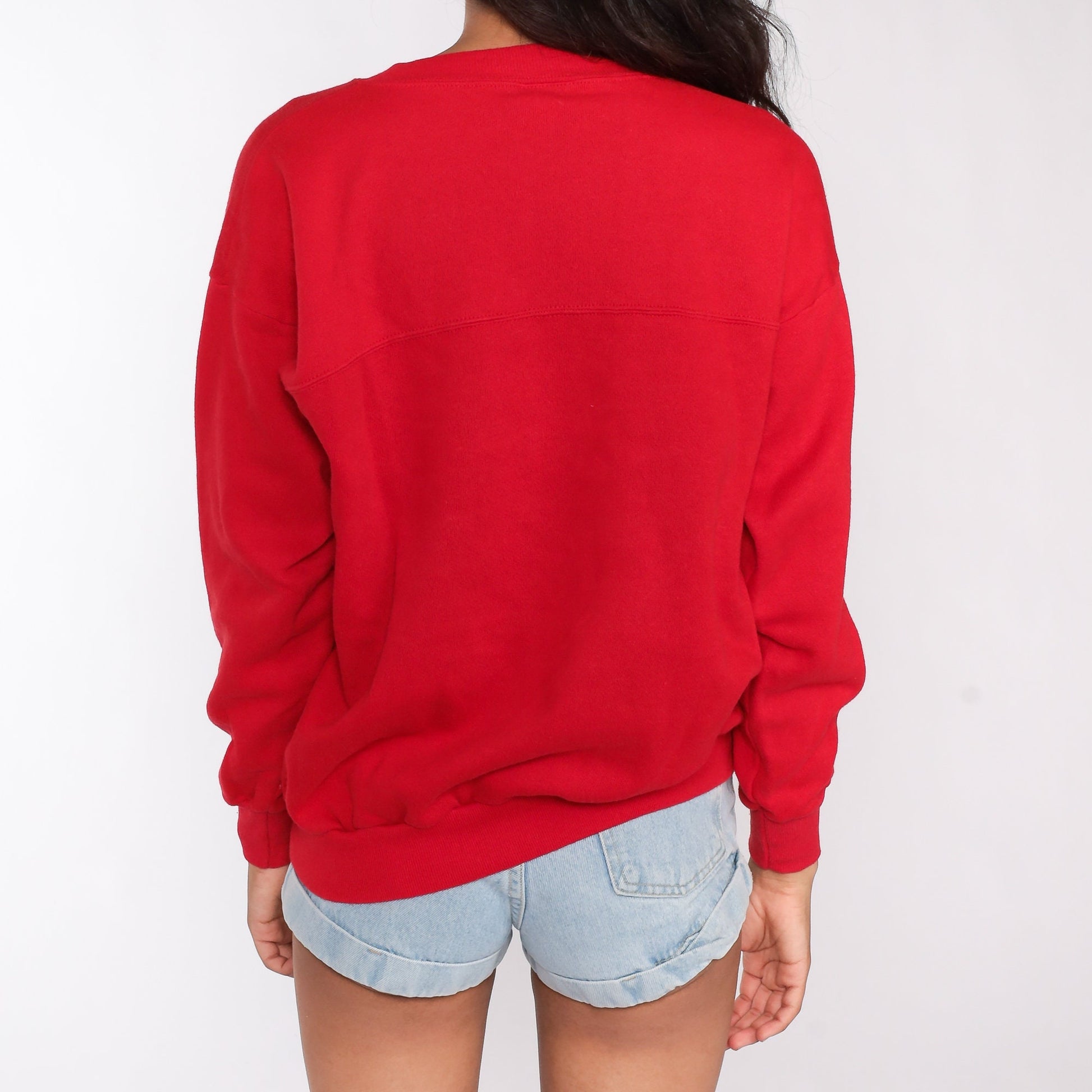 80s Fresno State University Sweatshirt Red Graphic Crewneck Large