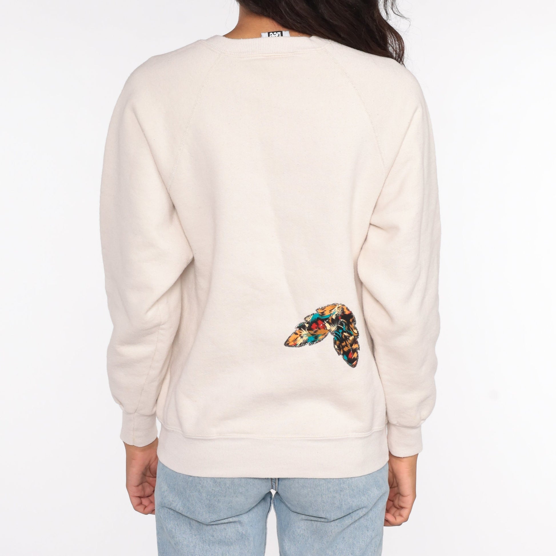1990s Wyoming Graphic Sweatshirt Crewneck Raglan Sleeve Medium