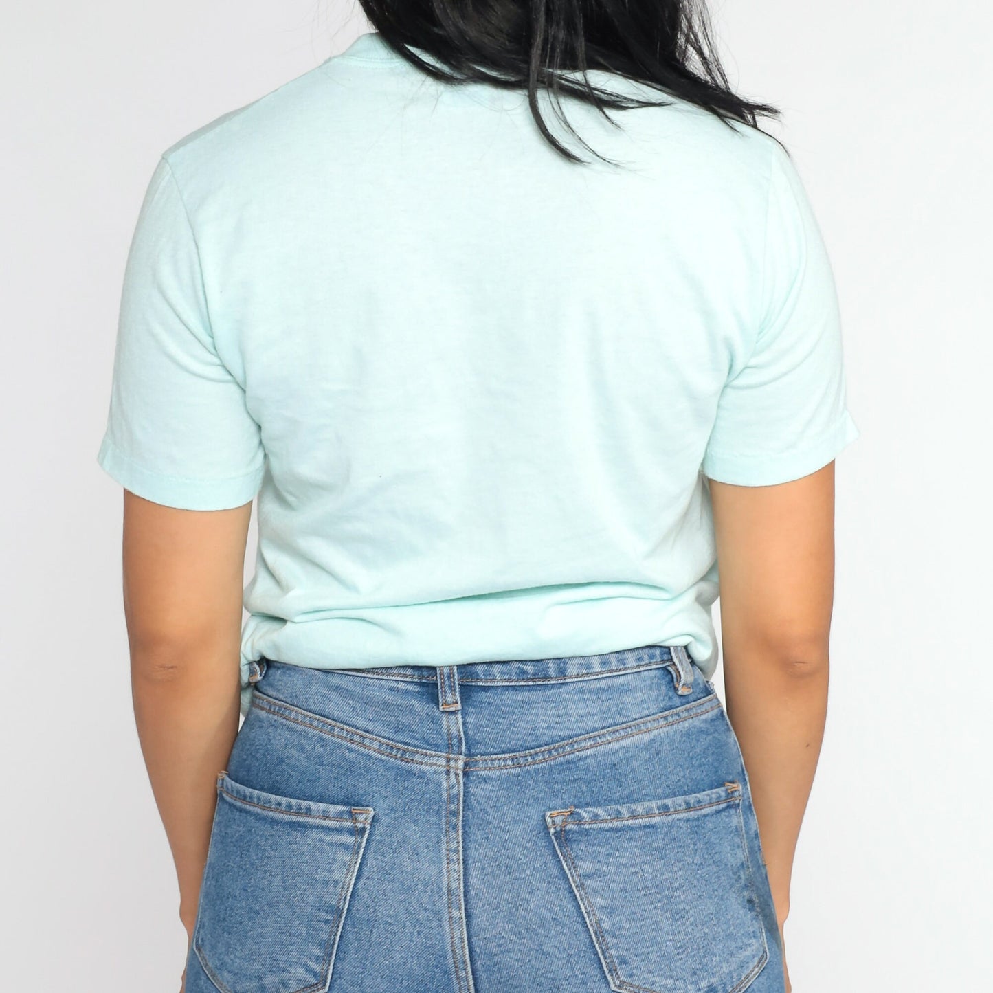 80s Make Waves at Your Library Graphic Tee Aqua Blue Iron On Small