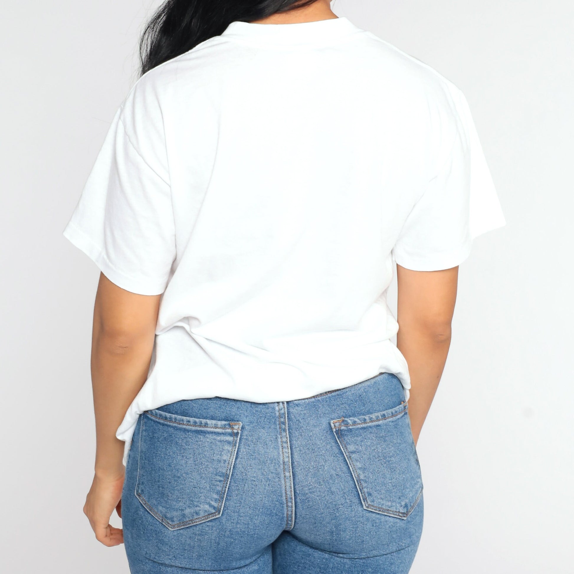 Lucky Heart Cosmetics Graphic T-Shirt Single Stitch White Vintage Tee Large