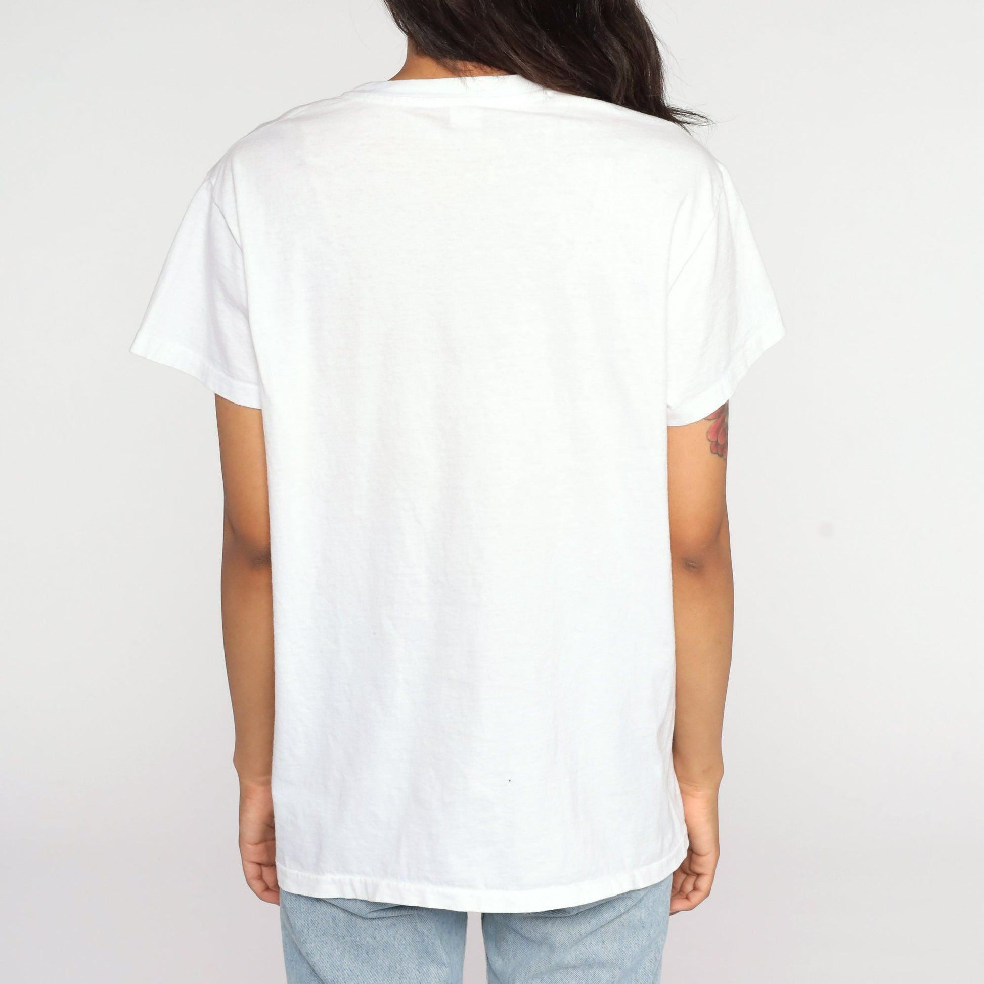80s The Rage Graphic T-Shirt White Single Stitch Tee Large