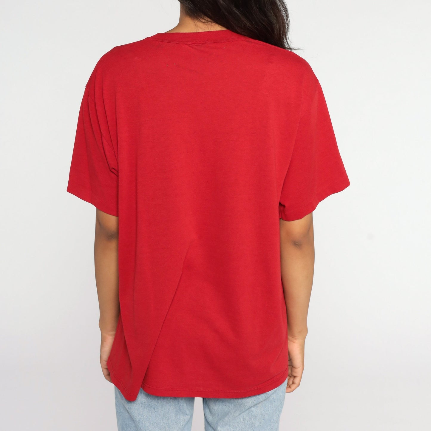 80s New Sharon Iowa Graphic T-Shirt Single Stitch Red Extra Large