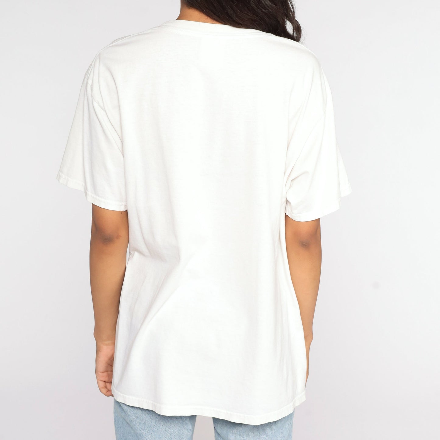 90s Canada Graphic T-Shirt White Embroidered Print Tee Large L