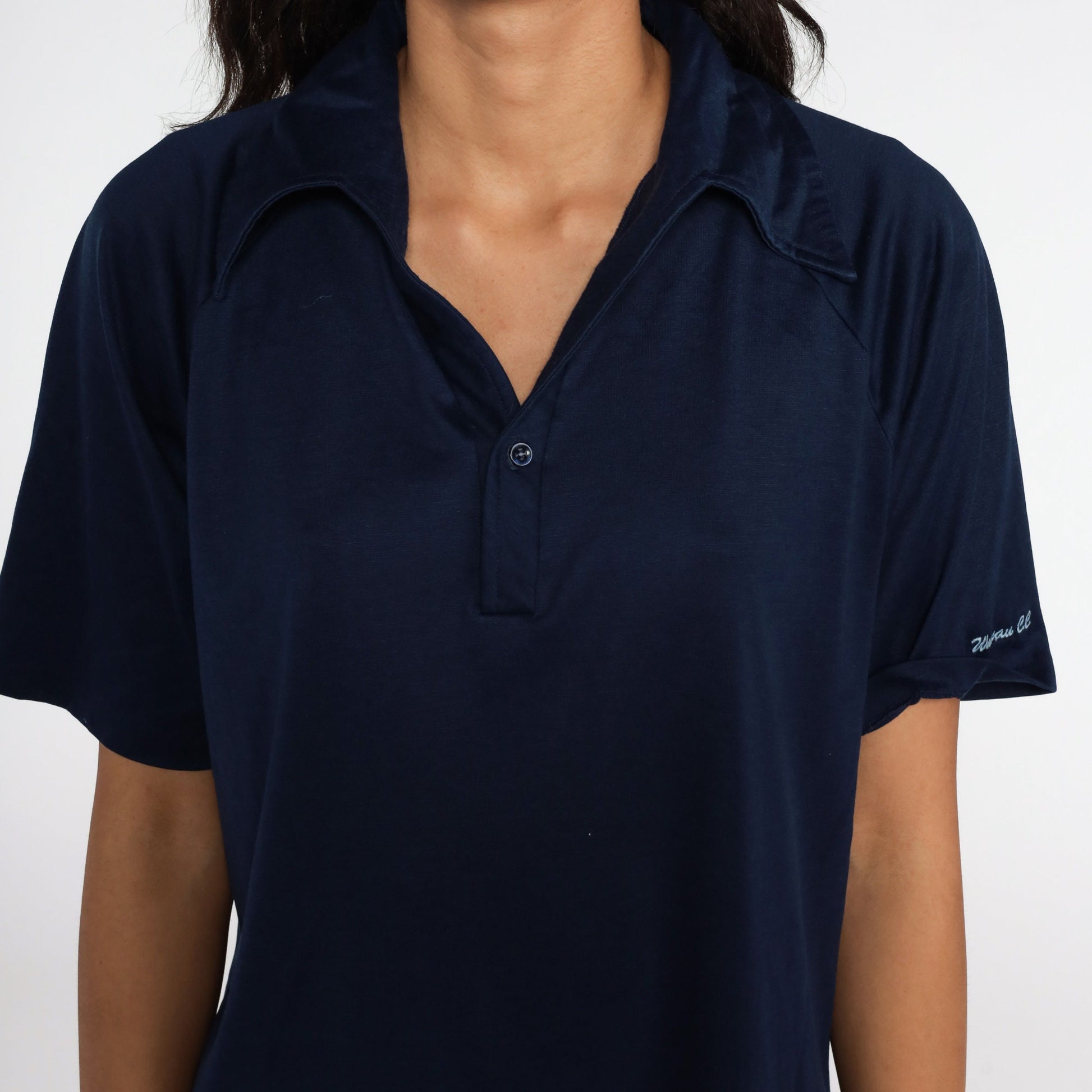 70s Wausau Country Club Bowling Uniform Shirt Navy Phyllis Orioles Large
