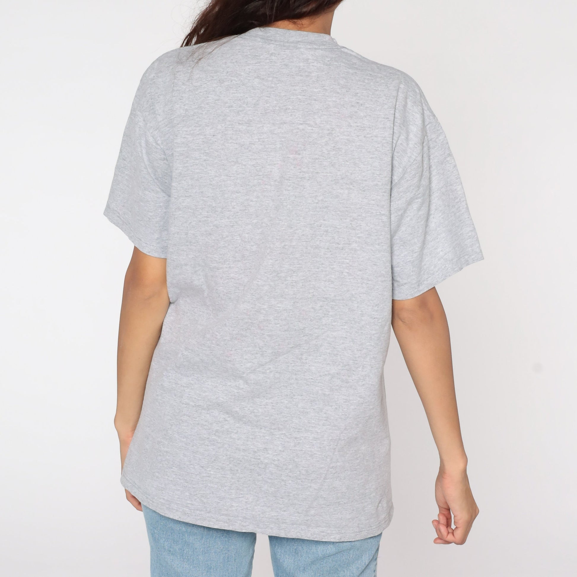 90s Maui Tropical Fish Graphic T-Shirt Grey Large L