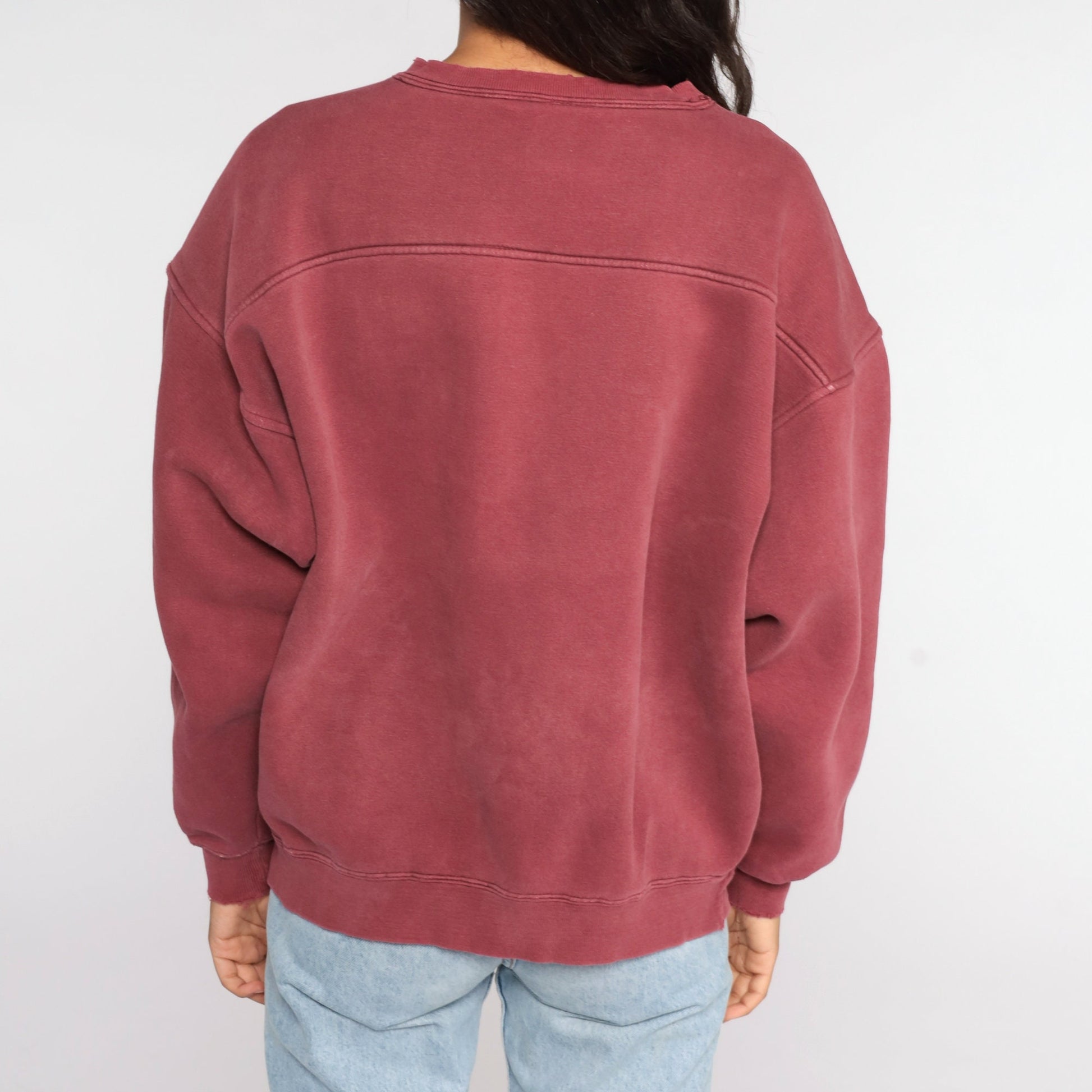 90s Minnesota Athletic Dept University Sweatshirt Burgundy Graphic Crewneck Large