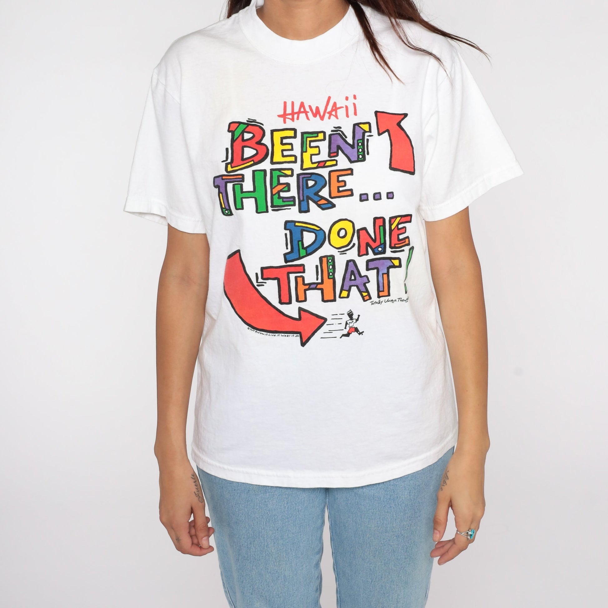 90s Hawaii Graphic T-Shirt Been There Done That Beach Tee Cotton Medium