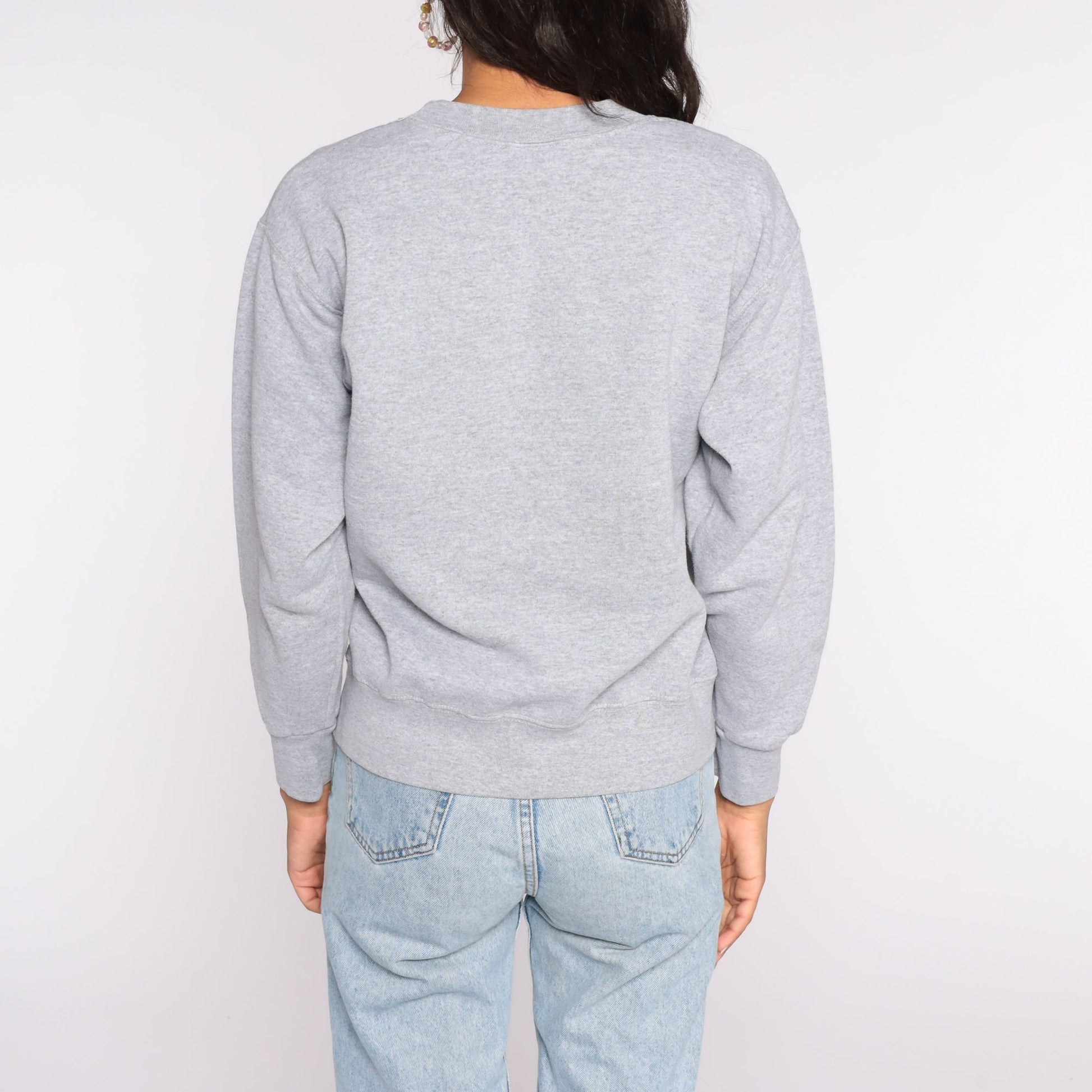 90s Duke University Crewneck Sweatshirt Grey Graphic Small S
