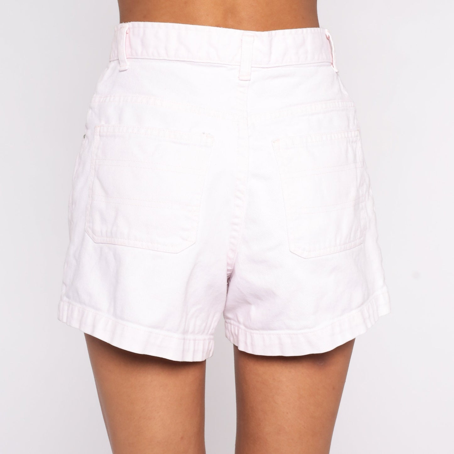 90s Sostanza Baby Pink Denim Shorts High Waist Jean Small