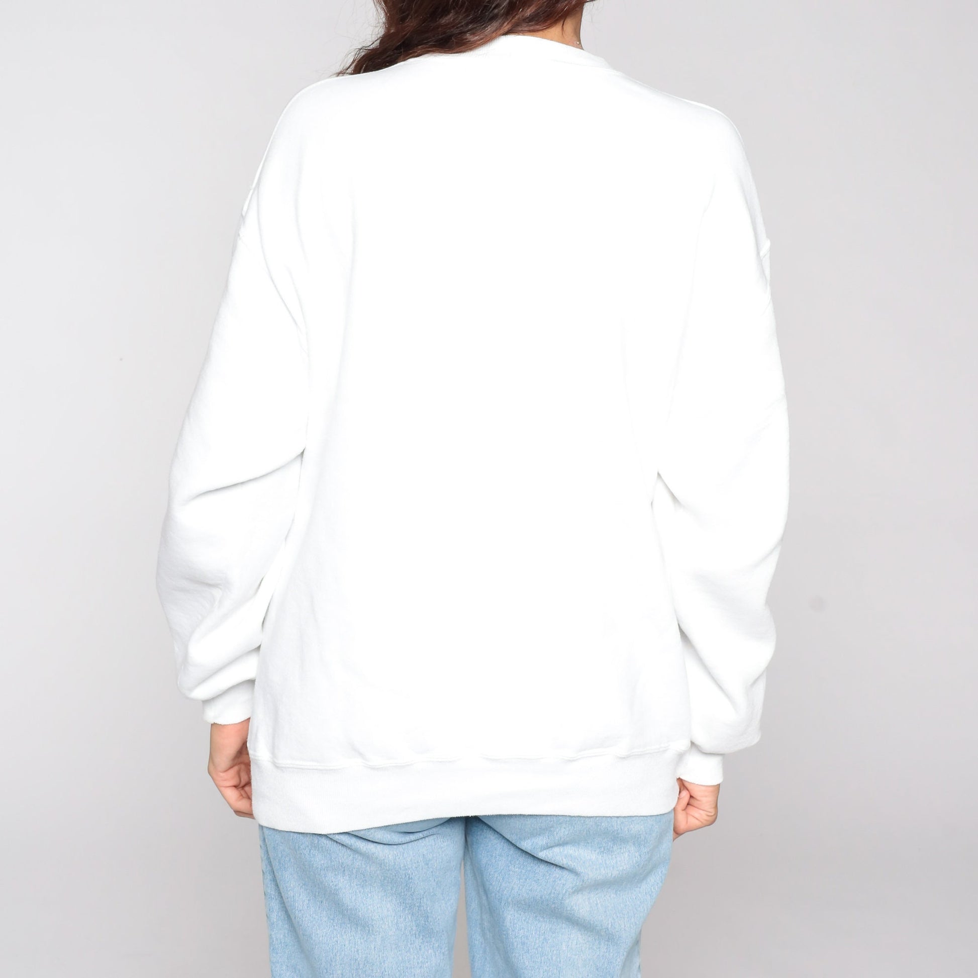 80s San Francisco Embroidered Sweatshirt White Floral Crewneck Large L