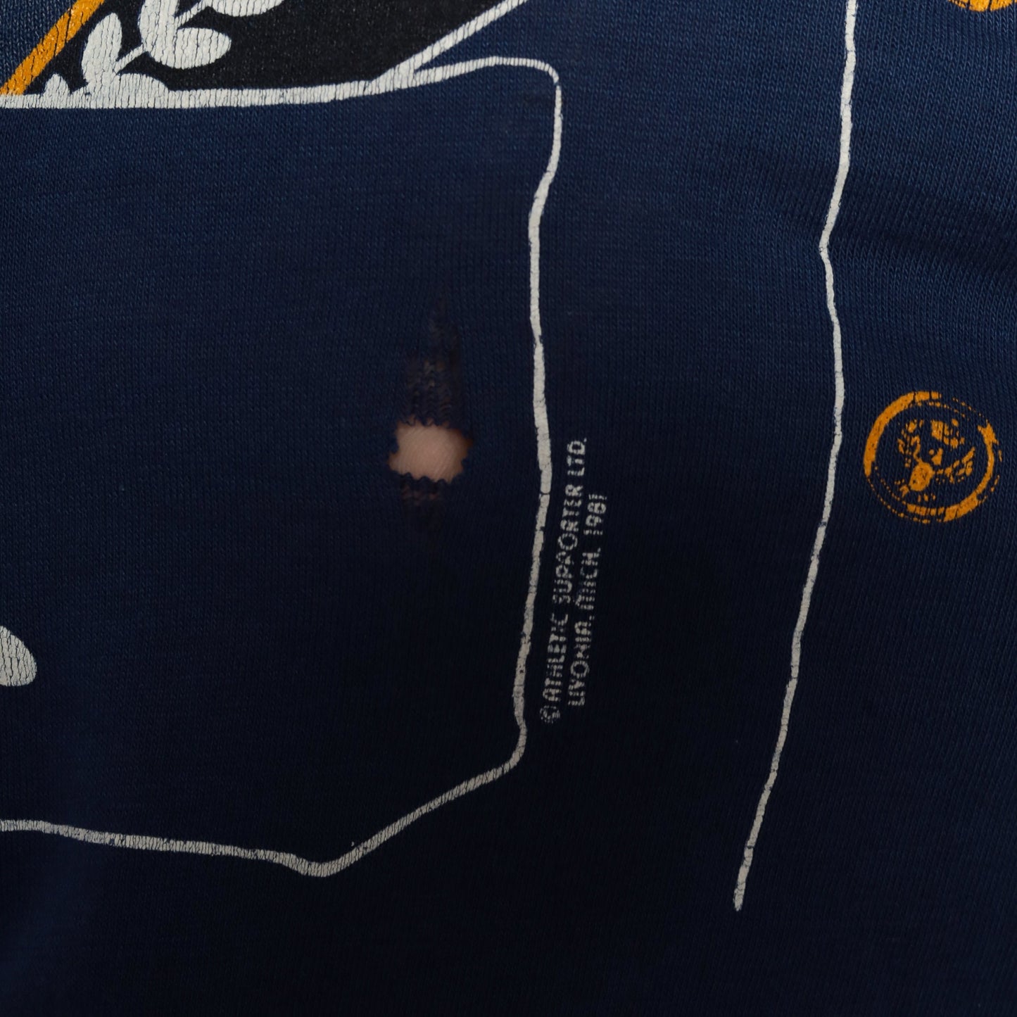 80s Pilot Uniform Graphic T-Shirt Distressed Cotton Single Stitch Extra Small