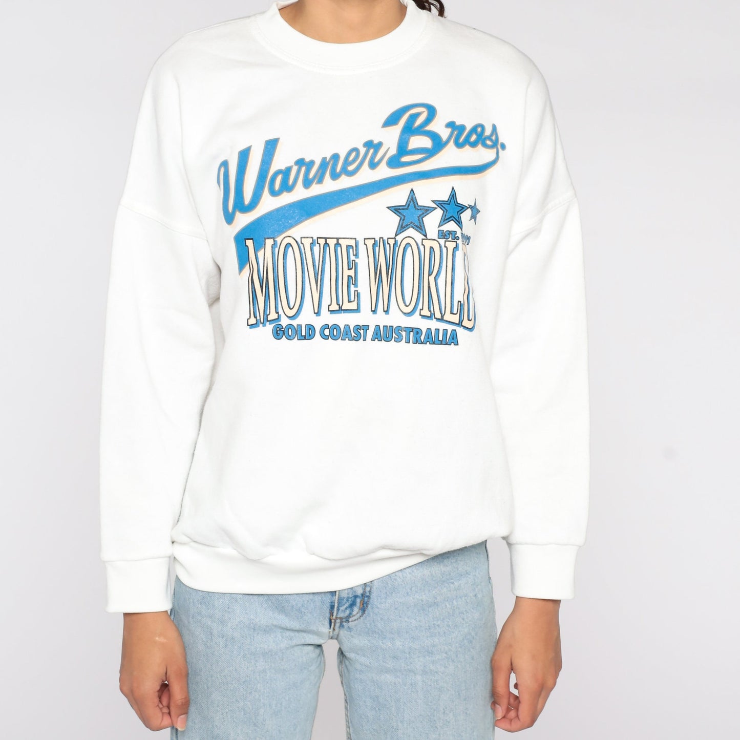 90s Warner Bros Movie World Gold Coast Sweatshirt Graphic Crewneck Small
