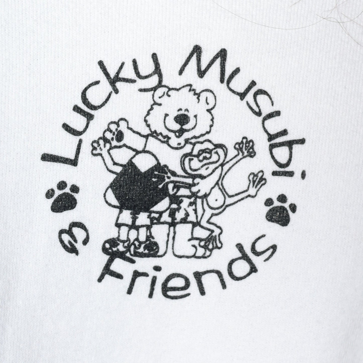90s Lucky Musubi Sushi Graphic Sweatshirt Teddy Bear Crewneck Large