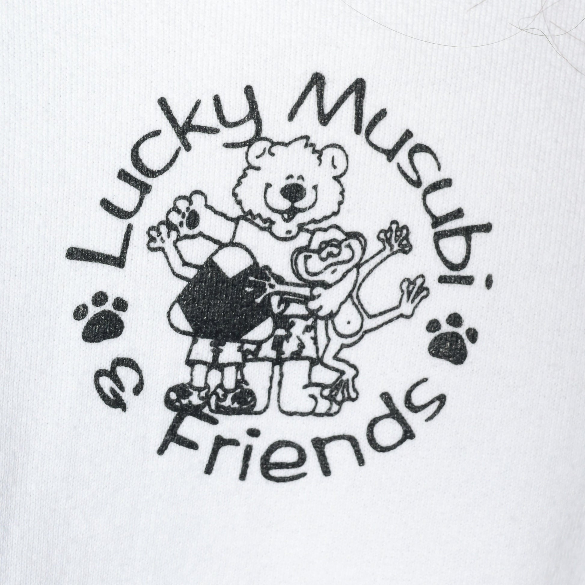 90s Lucky Musubi Sushi Graphic Sweatshirt Teddy Bear Crewneck Large