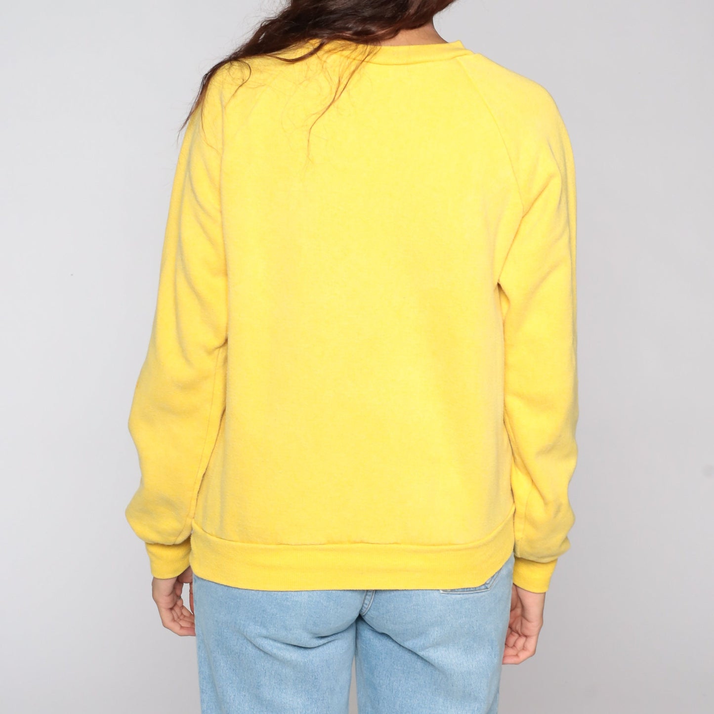80s Friends of Pacifica Bird Sweatshirt Yellow Raglan Crewneck Medium