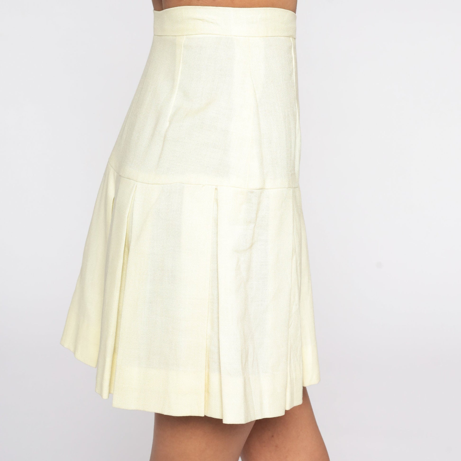 80s Red Pleated Tennis Skirt High Waist Mini Extra Small