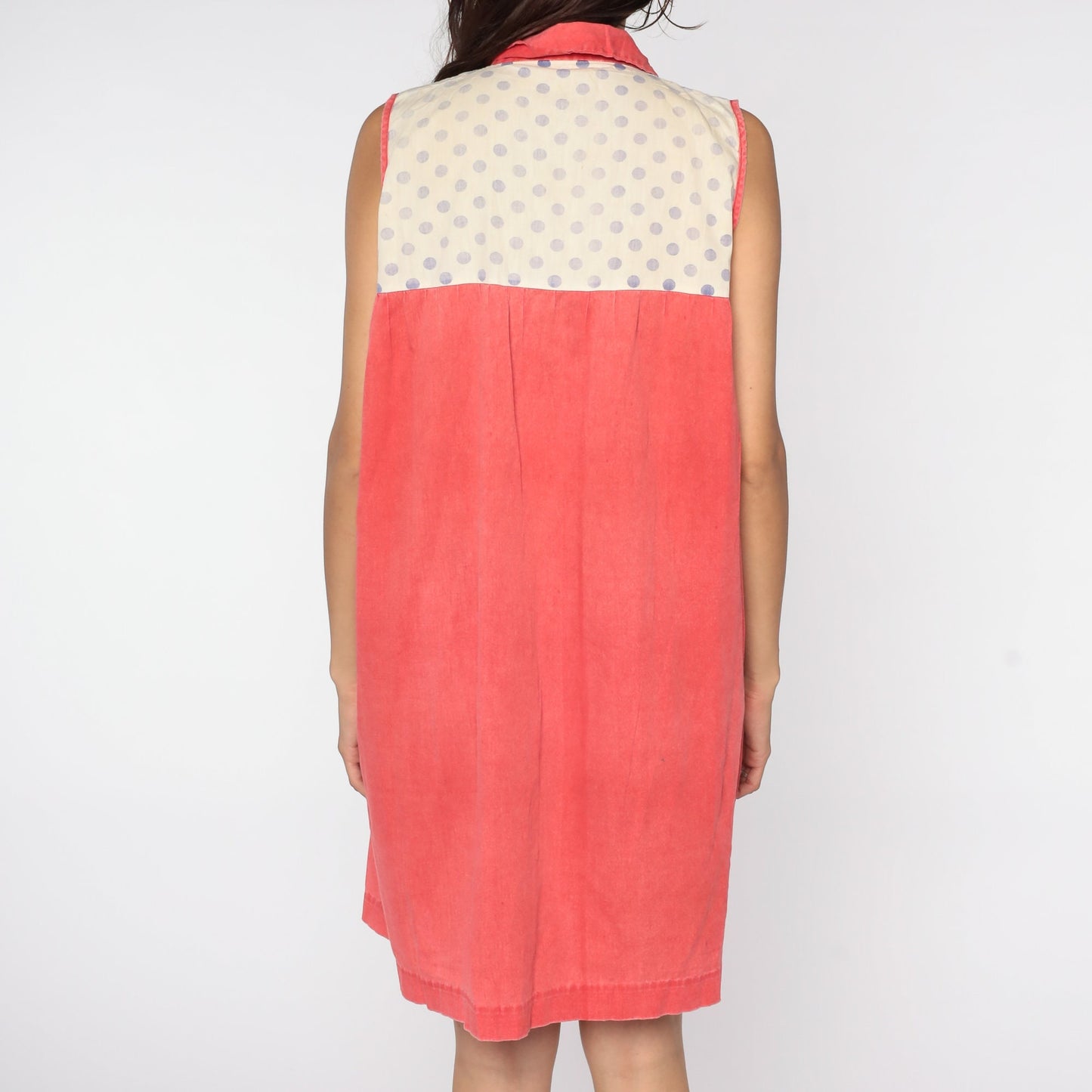 70s Red Pajama Dress Star Moon Embroidered Nightgown Medium