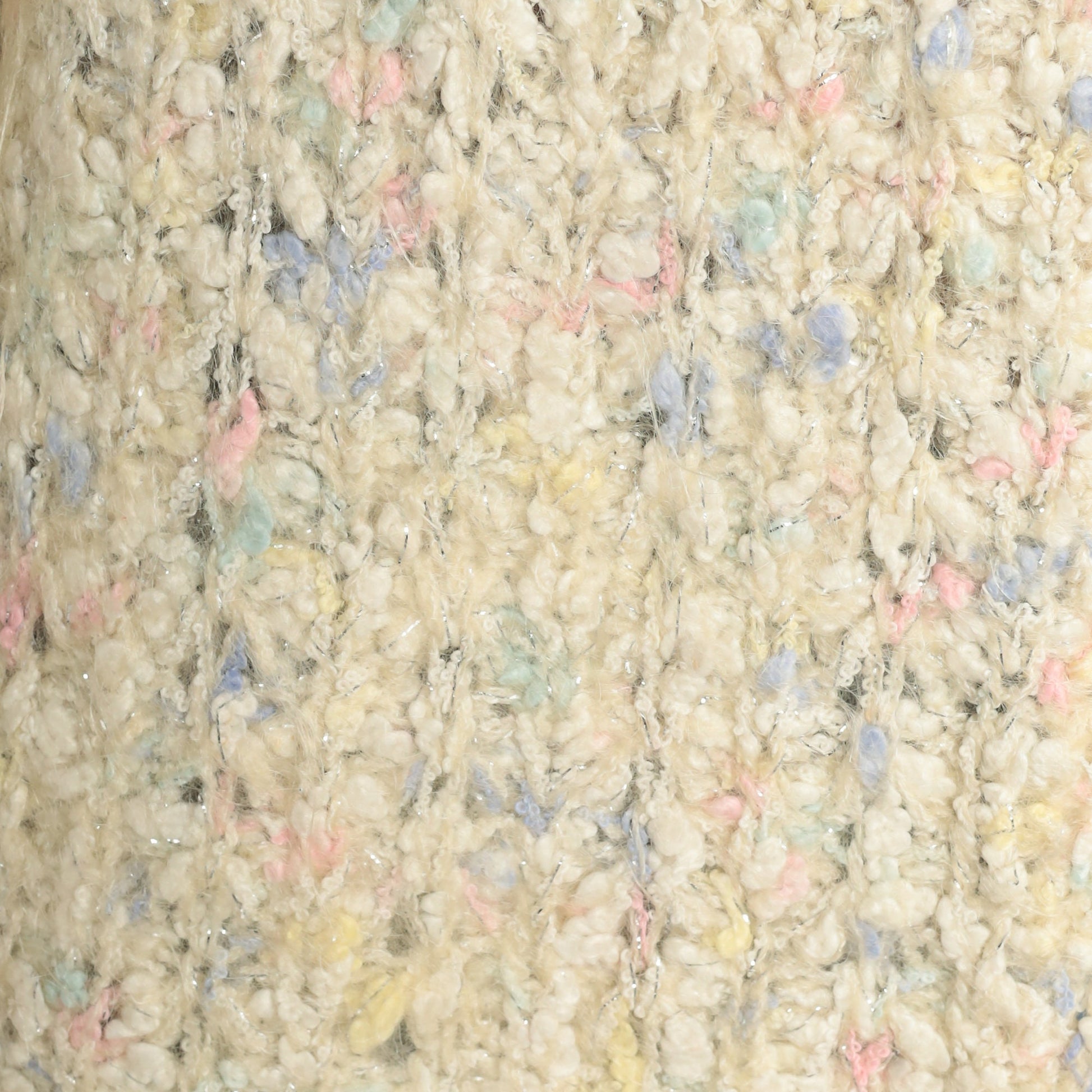 70s Cream Flecked Open Weave Cardigan Sweater Knit Medium Large