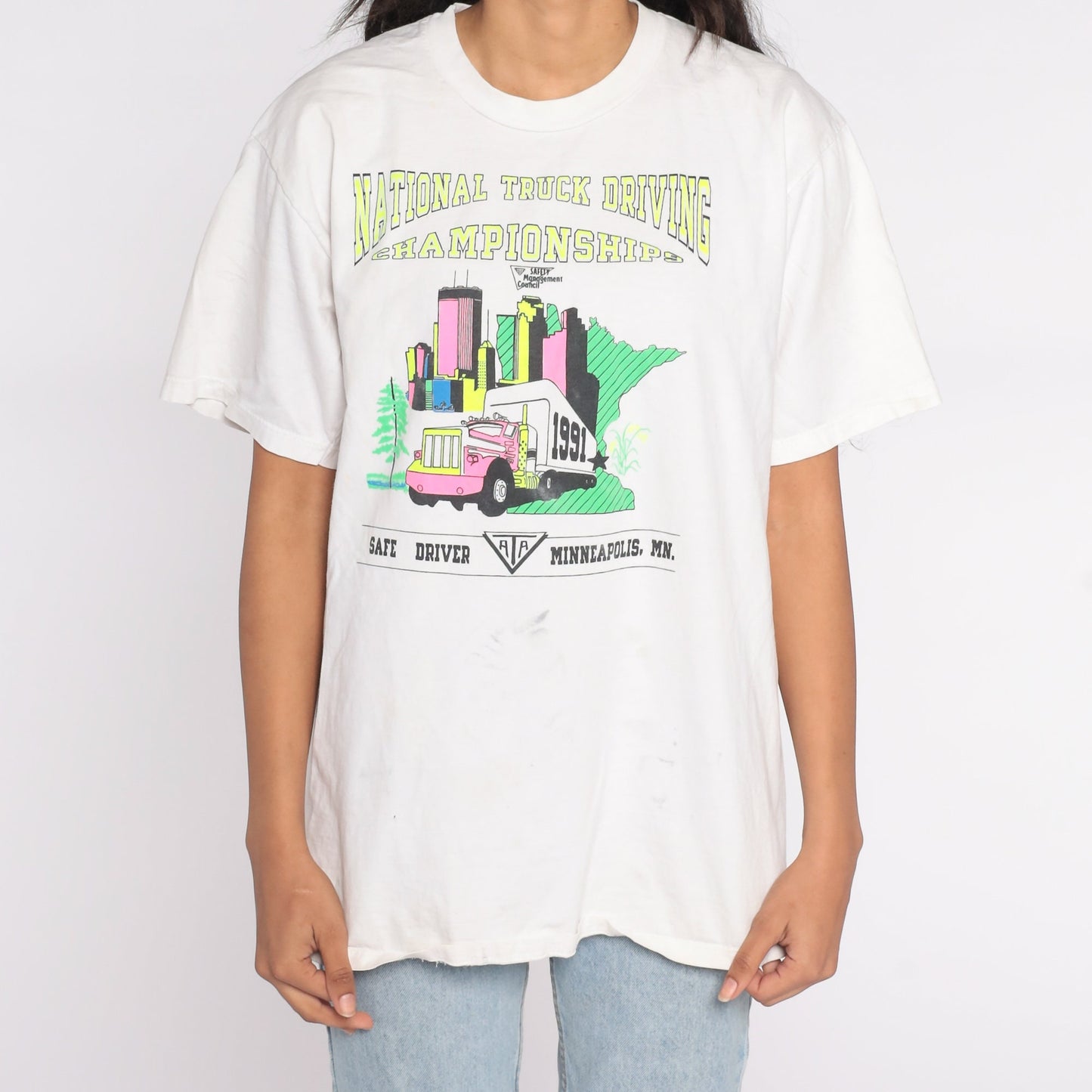 1991 National Truck Driving Championship Graphic T-Shirt Minneapolis Medium