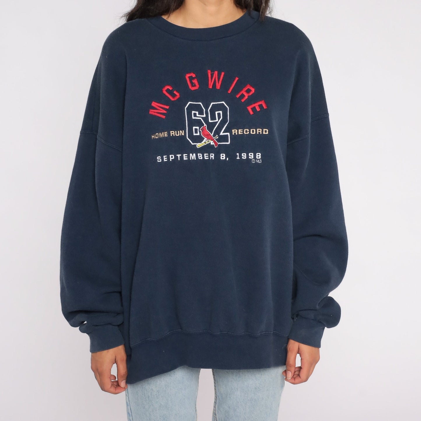 90s Mark McGwire St Louis Cardinals Baseball Sweatshirt Lee XXL