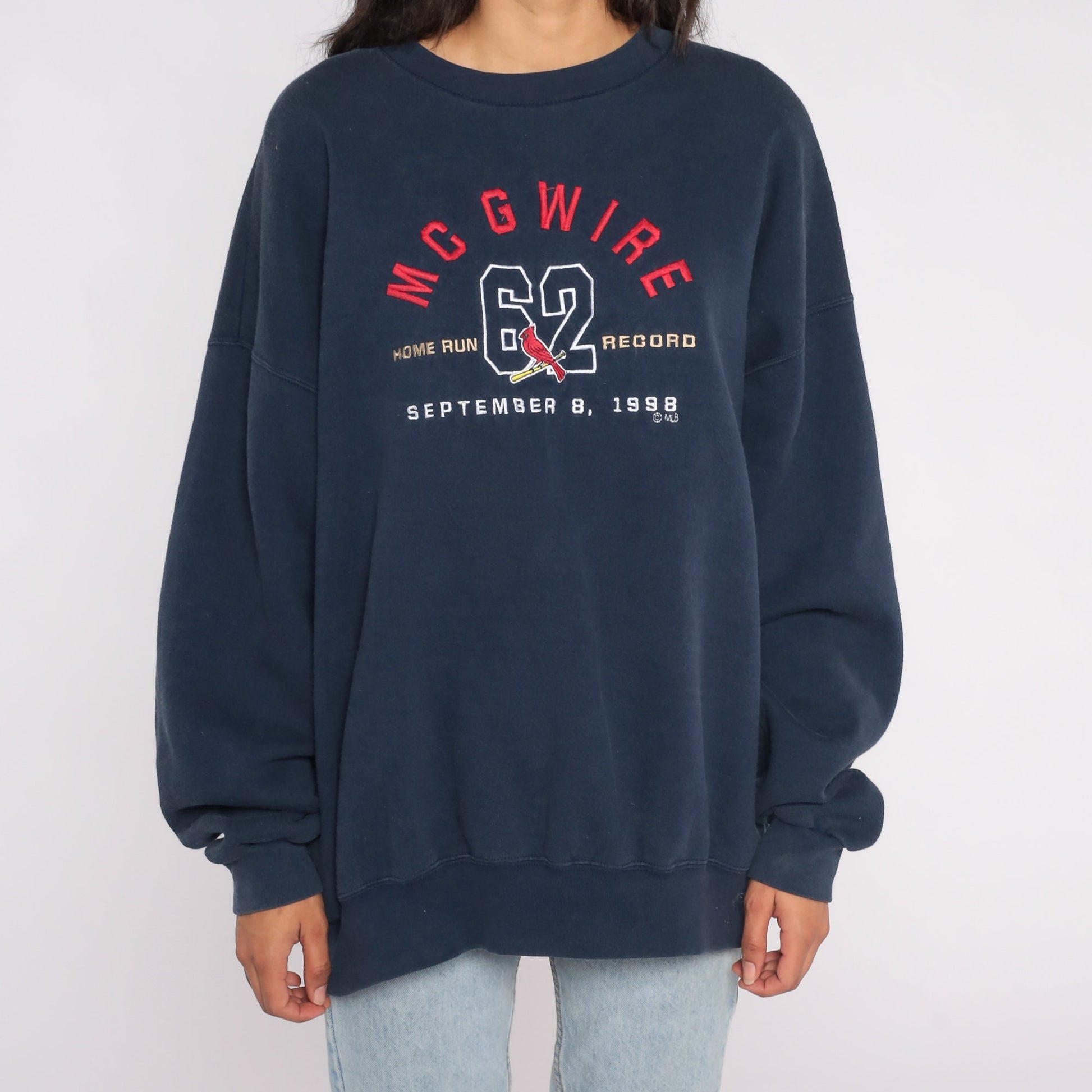 90s Mark McGwire St Louis Cardinals Baseball Sweatshirt Lee XXL